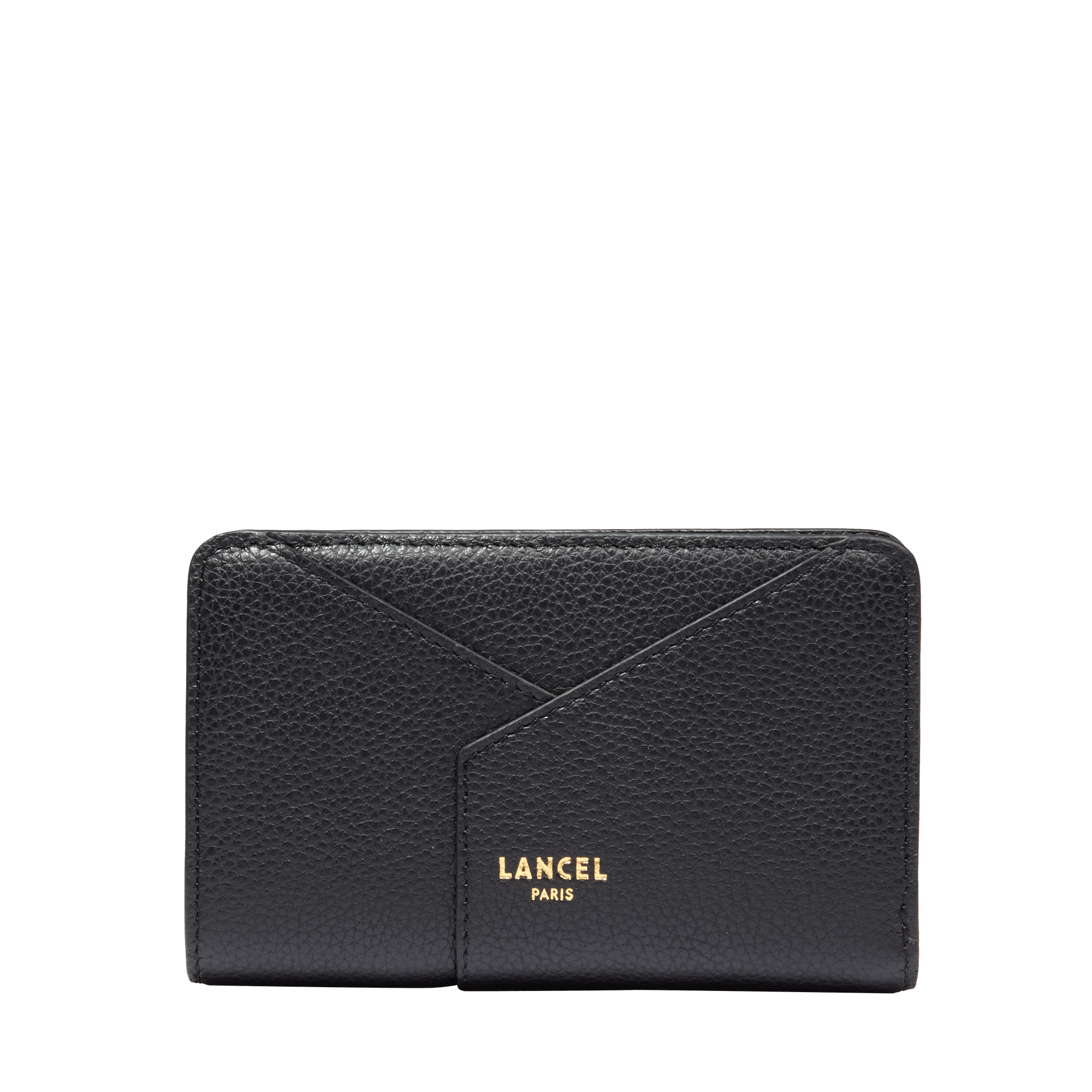 Portefeuille rectangulaire zippé enveloppe de lancel en cuir LANCEL Noir