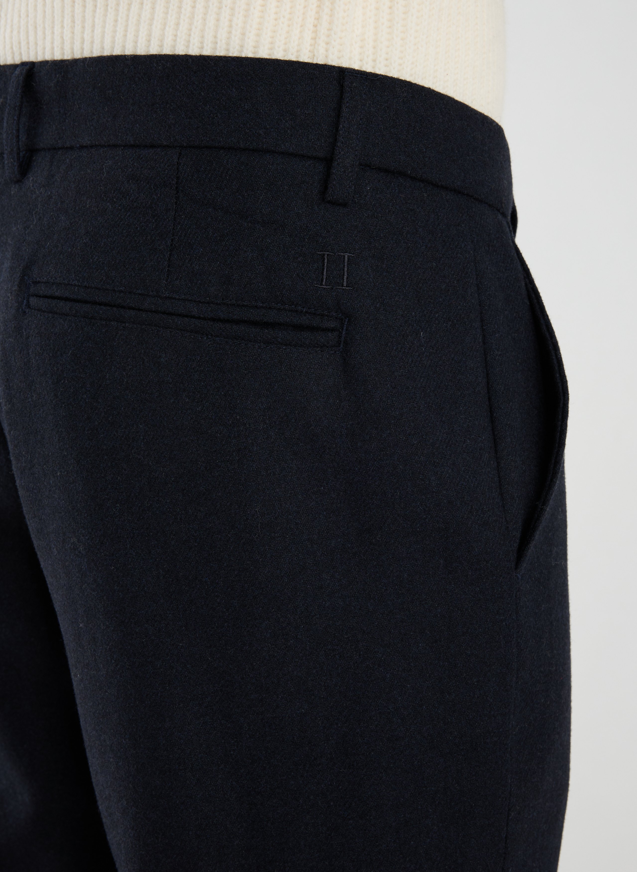 Pantalon droit en laine mélangée LES DEUX Bleu