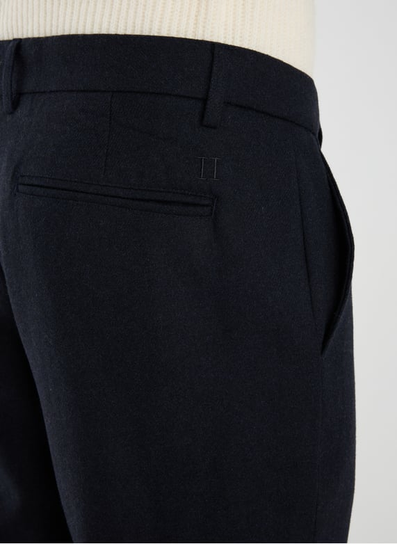 Pantalon droit en laine mélangée | Bleu by LES DEUX Pantalon droit en laine mélangée Bleu