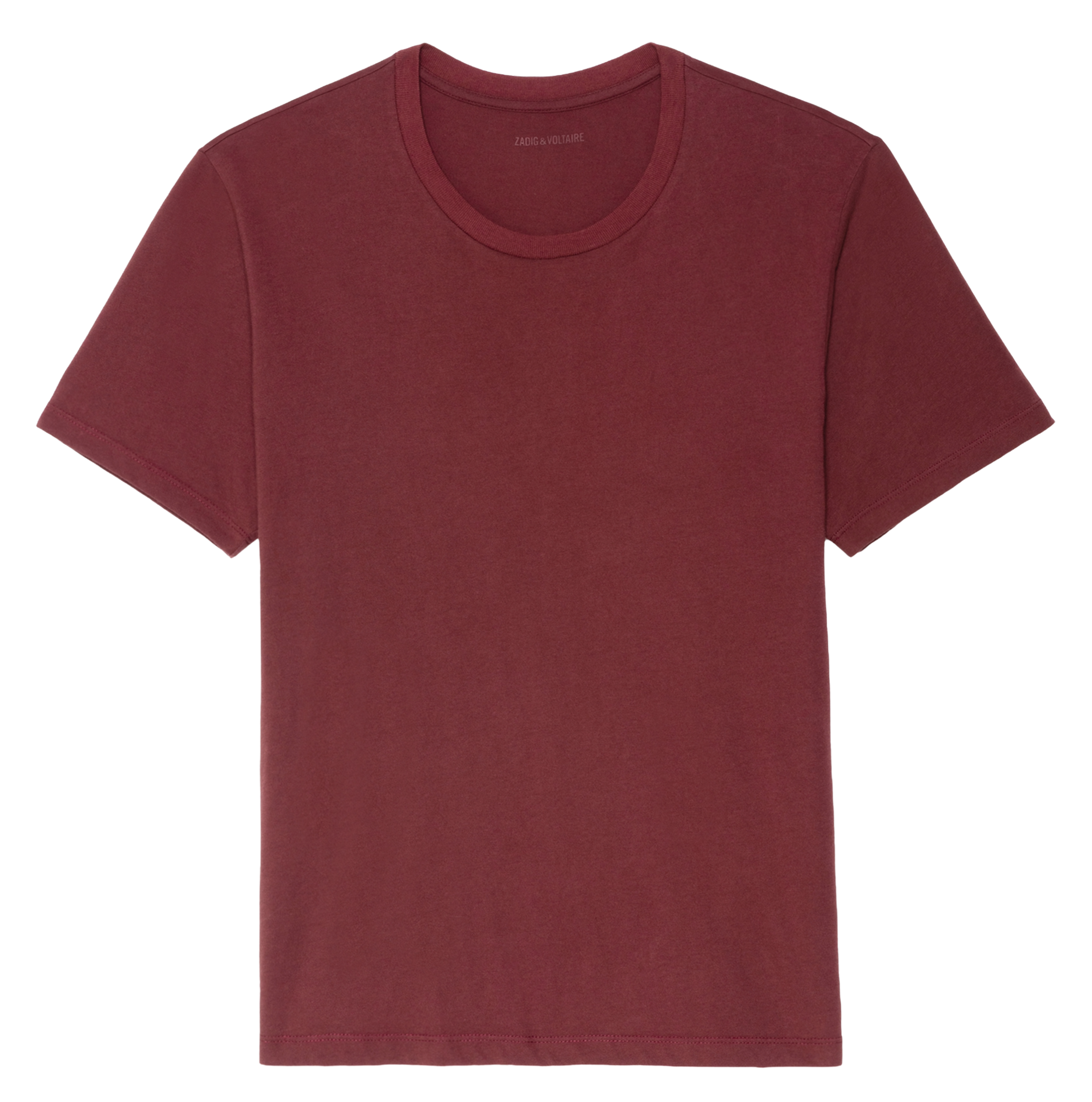 Tee-shirt col rond en coton tommy ZADIG&VOLTAIRE Violet