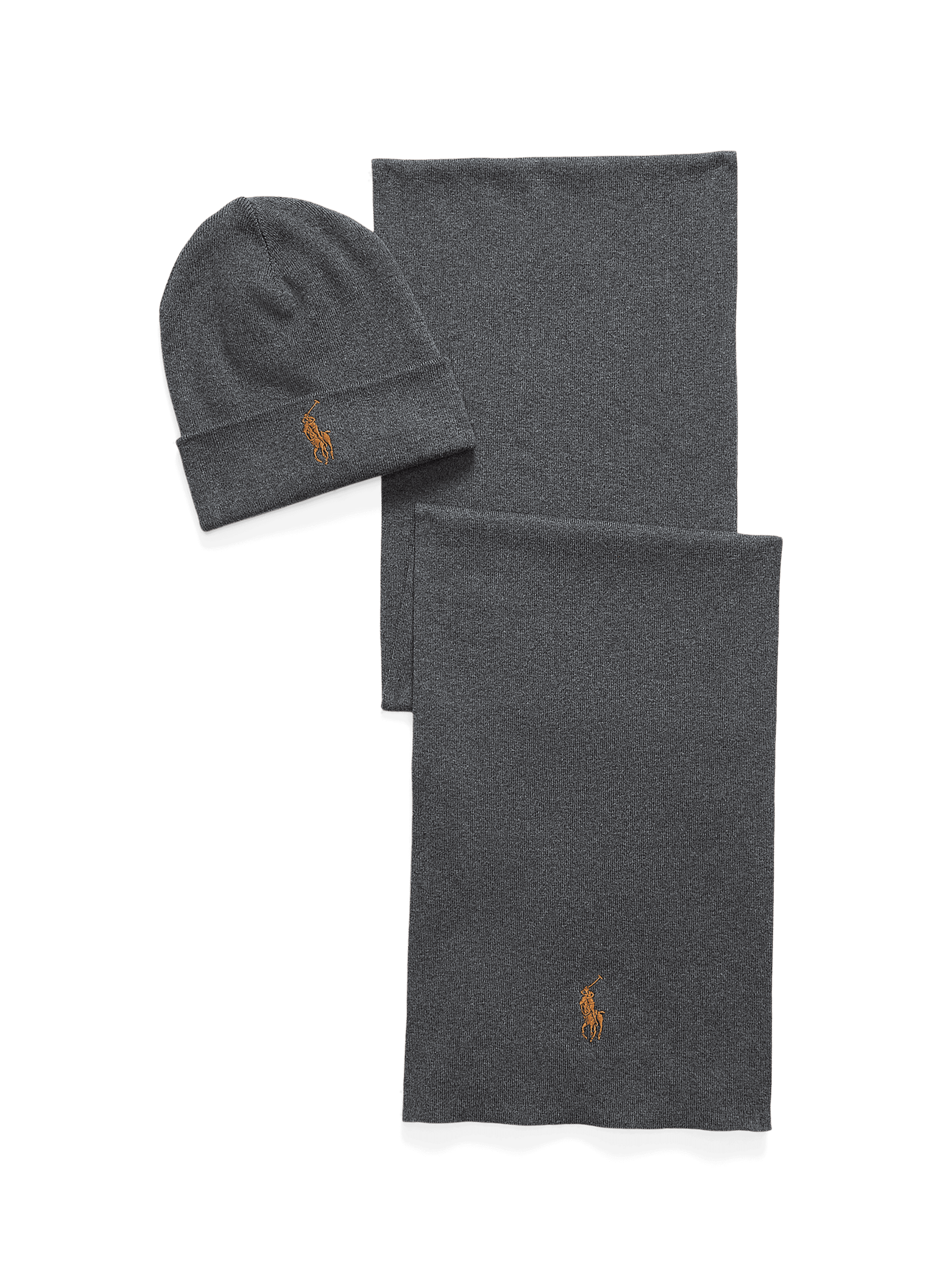 Cotton scarf and beanie POLO RALPH LAUREN Grey