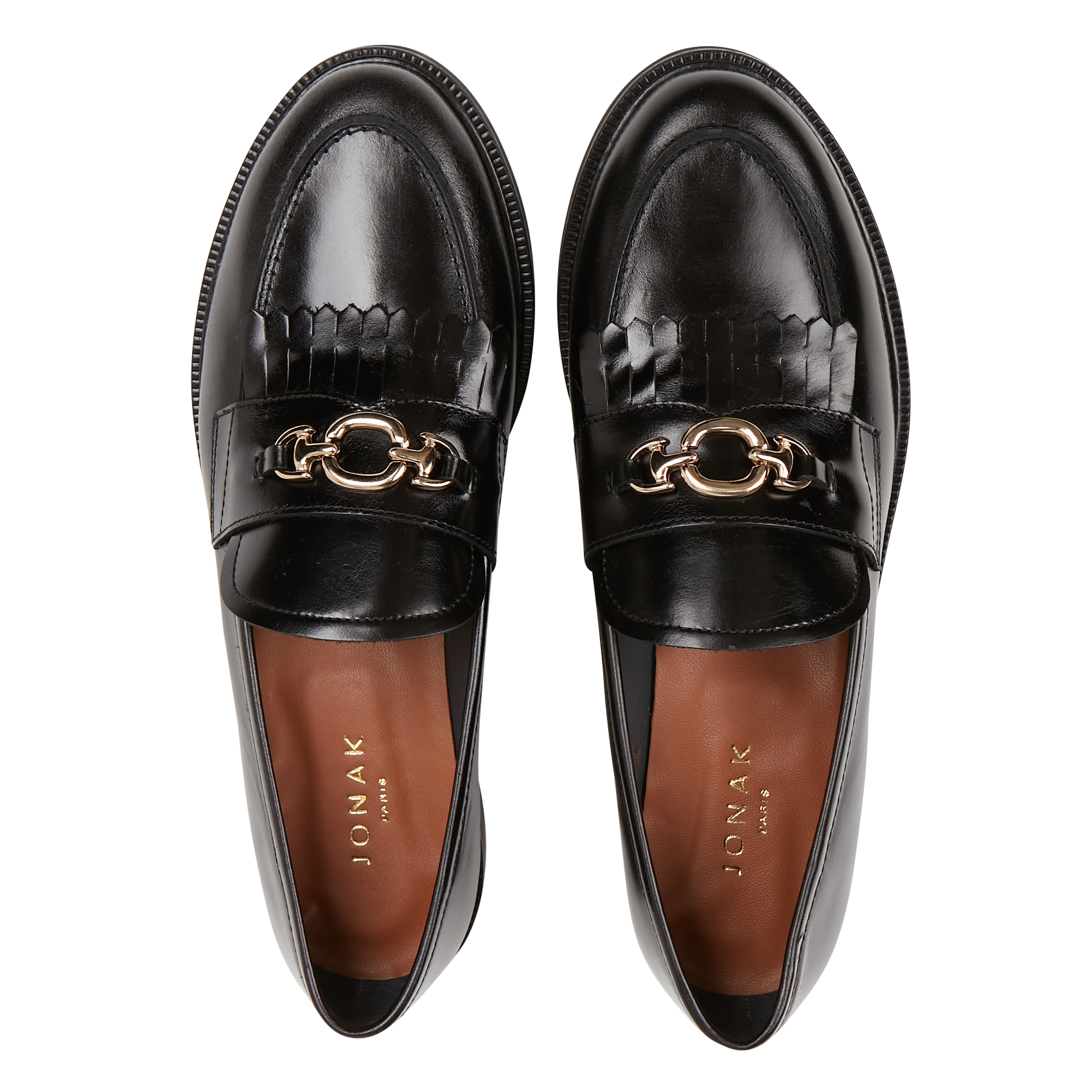 Mocassins en cuir delphes JONAK Noir