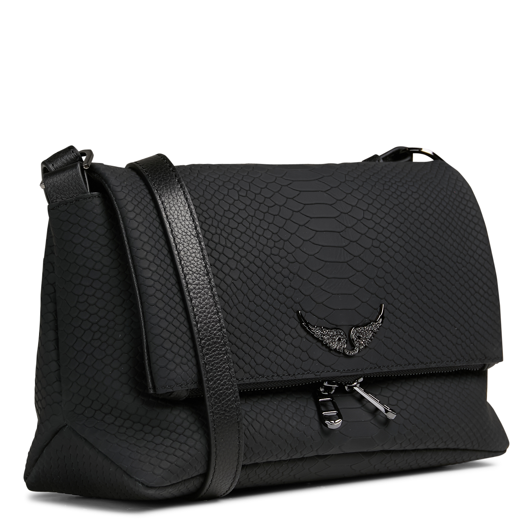 Sac bandoulière en cuir rocky ii ZADIG&VOLTAIRE Noir