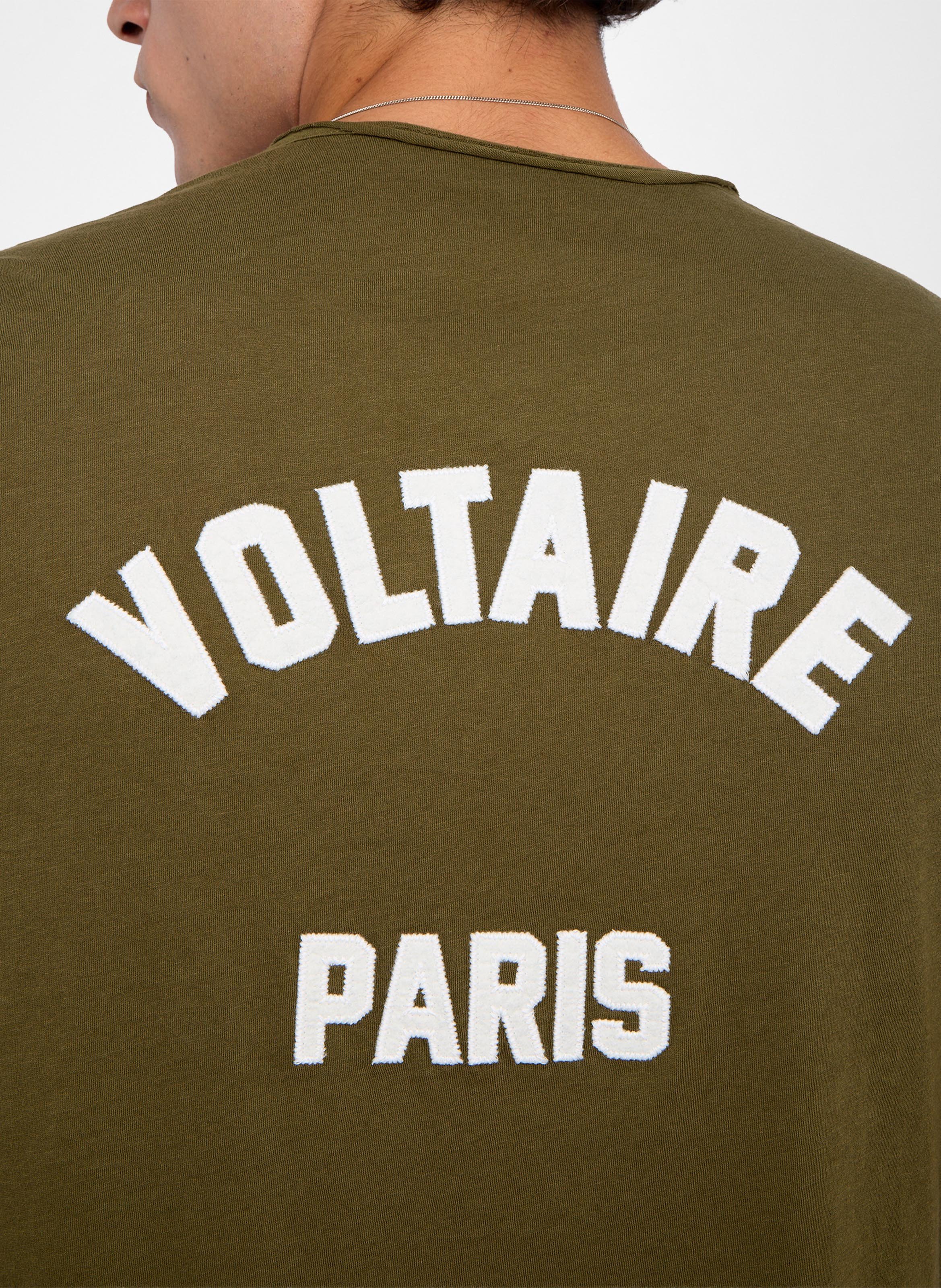 Tee-shirt droit col tunisien en coton monastir ZADIG&VOLTAIRE Vert