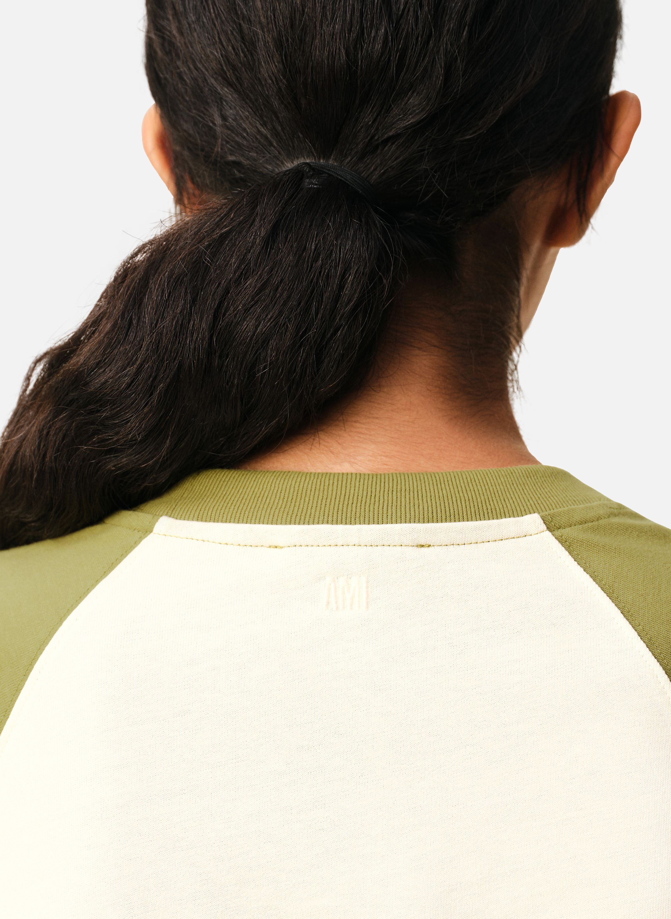 T-shirt ami de coeur en crochet unisexe en coton AMI PARIS Blanc