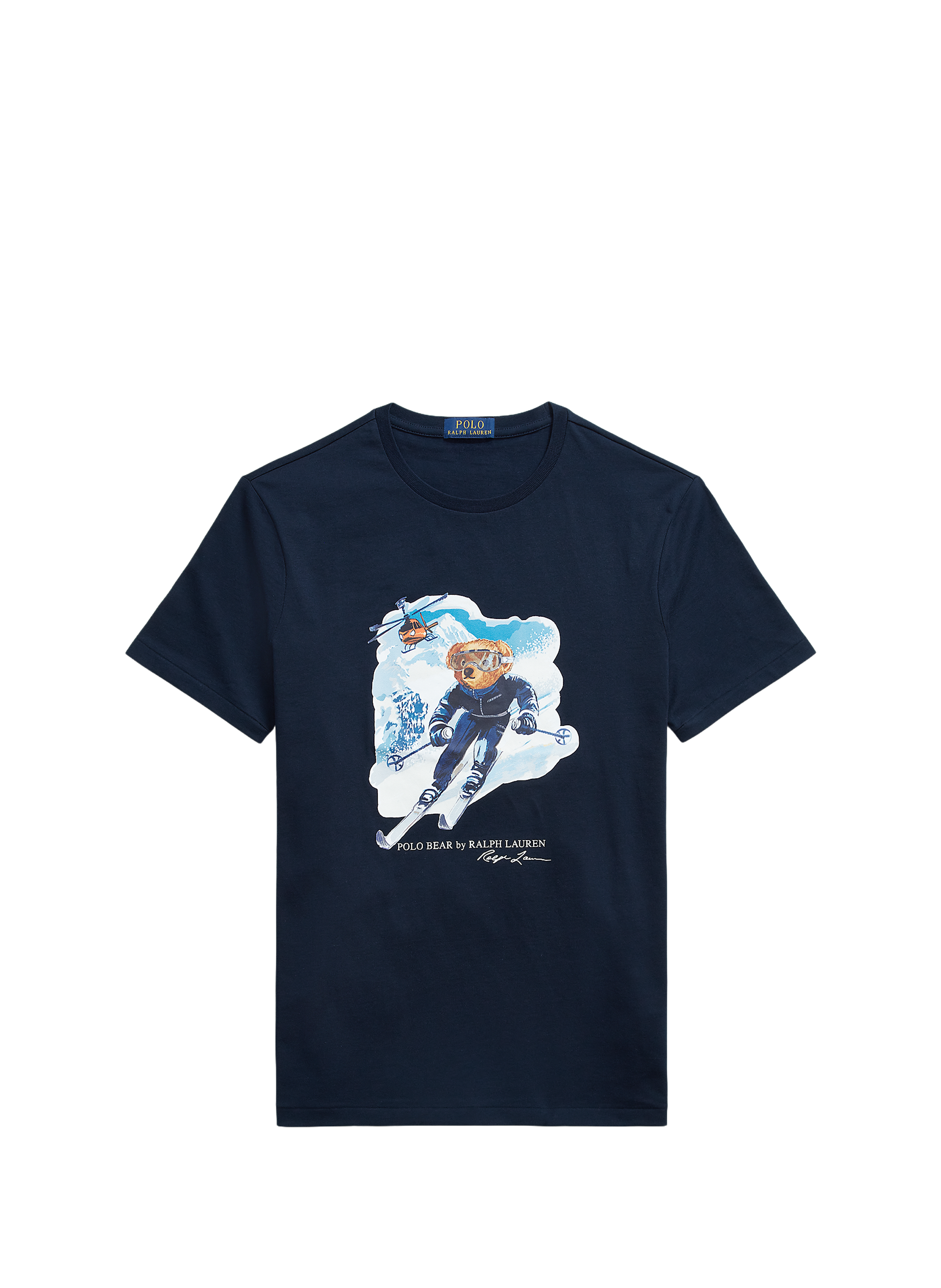 Tee shirt imprimé en coton POLO RALPH LAUREN Bleu