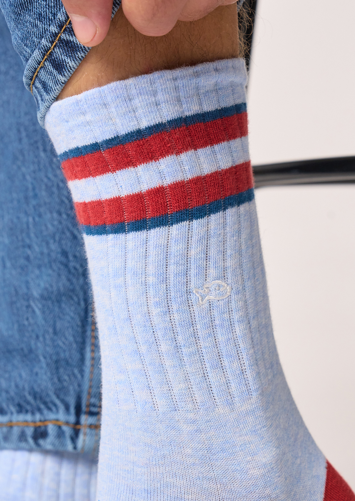 Chaussettes en coton peigné retro BILLYBELT Bleu