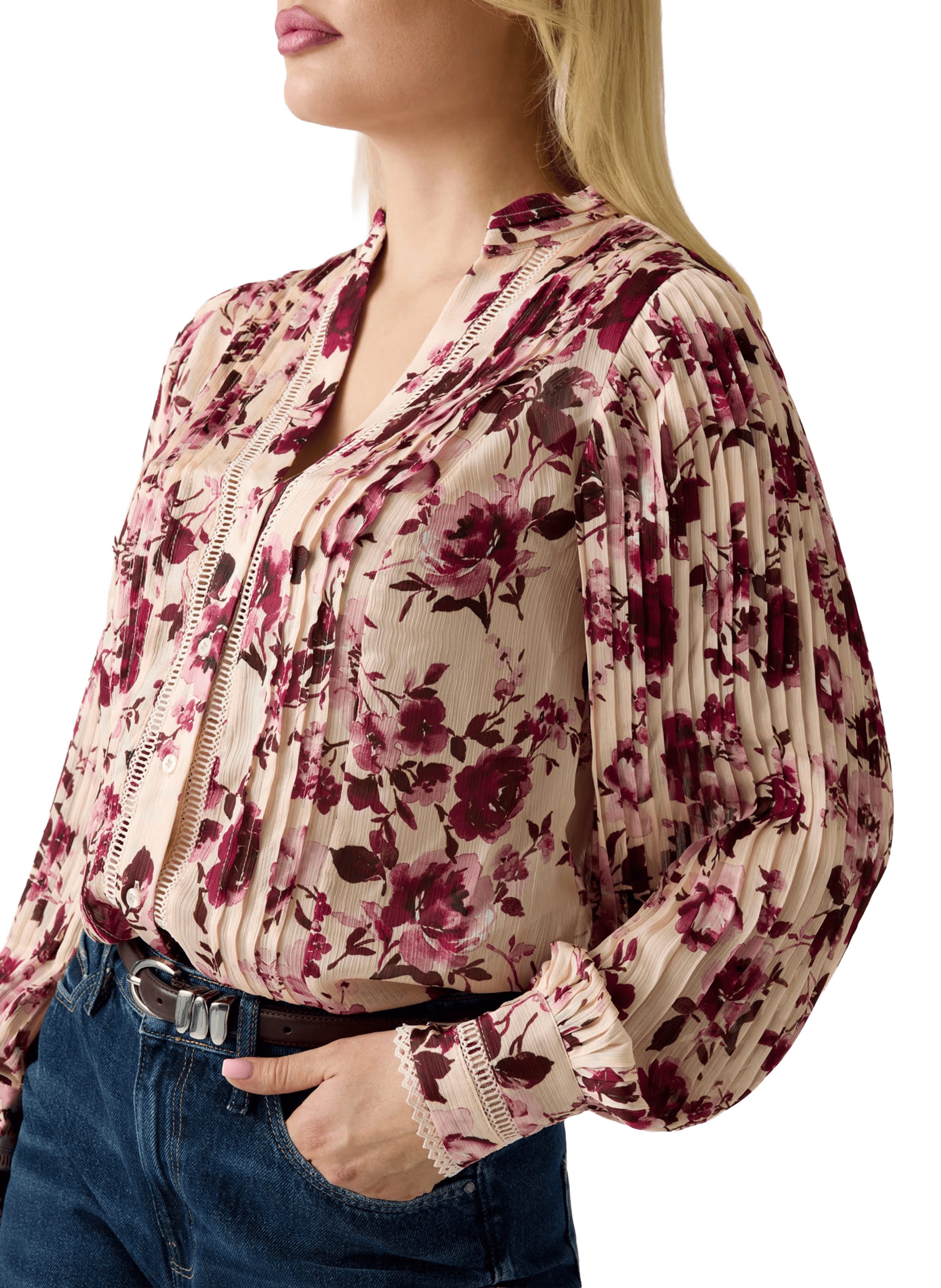 Chemise droite imprimée  GUESS Rose