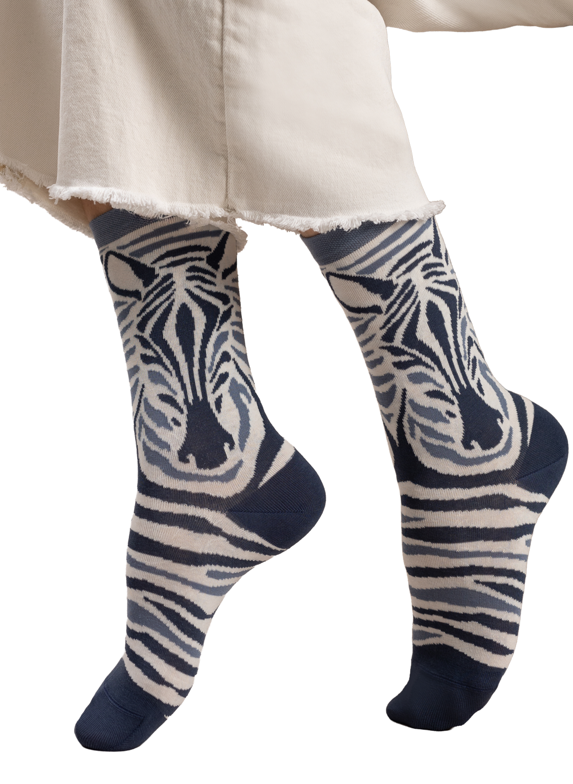 Chaussettes mi-hautes Zèbre BLEUFORÊT Multicolore