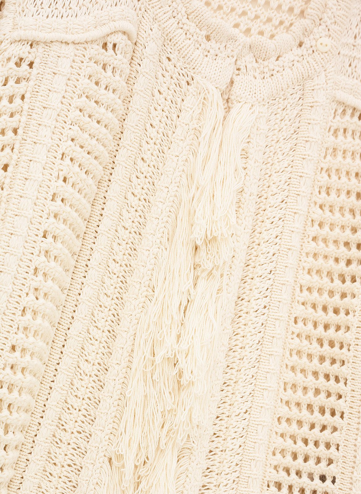 Gilet en crochet col rond bianca BA&SH Beige