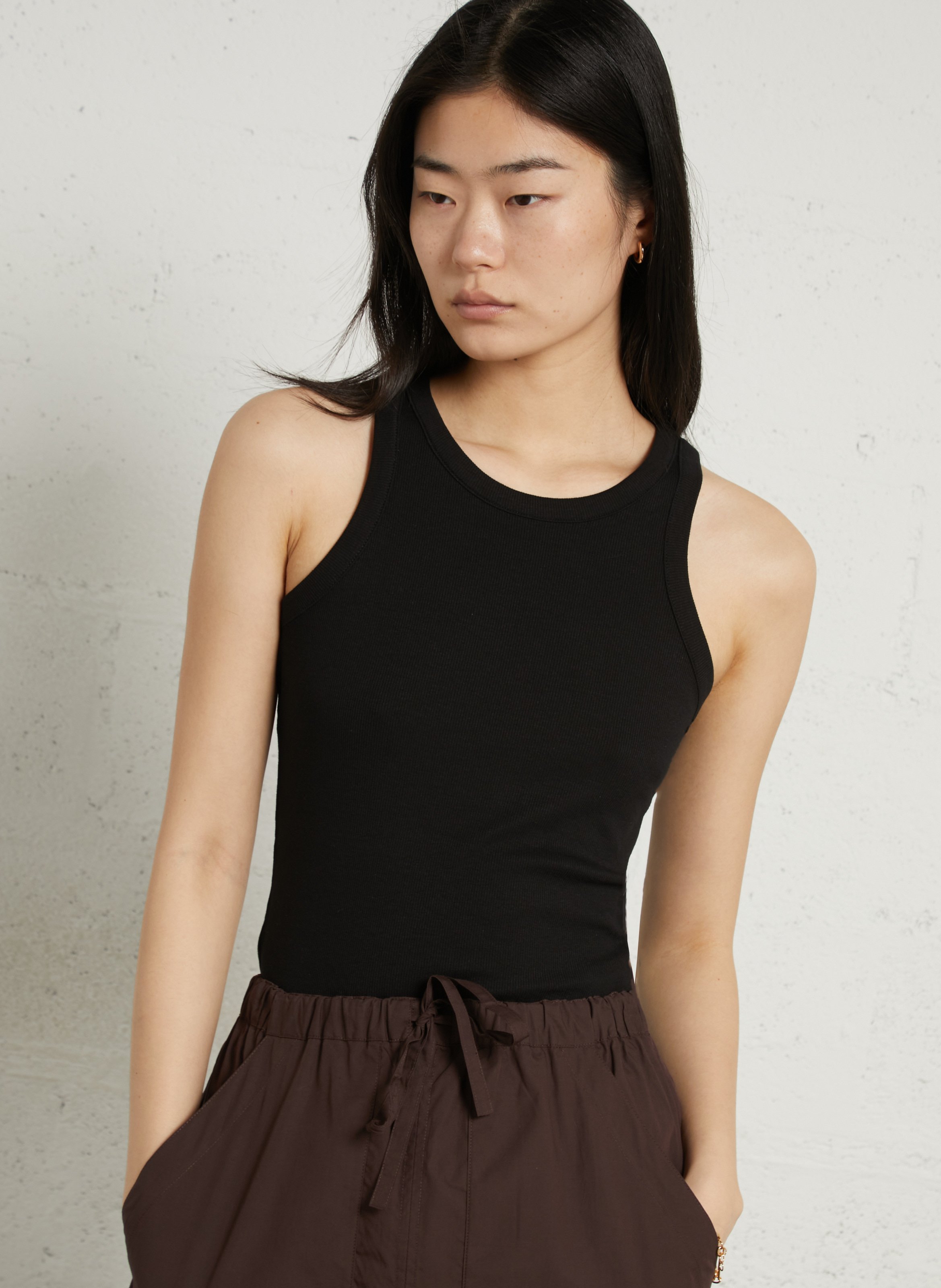 Débardeur en coton leopold MAISON 123 Noir