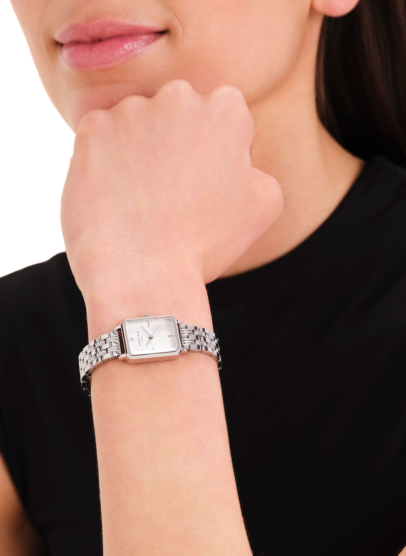 Montre analogique Octagon XS en acier inoxydable ROSEFIELD Blanc