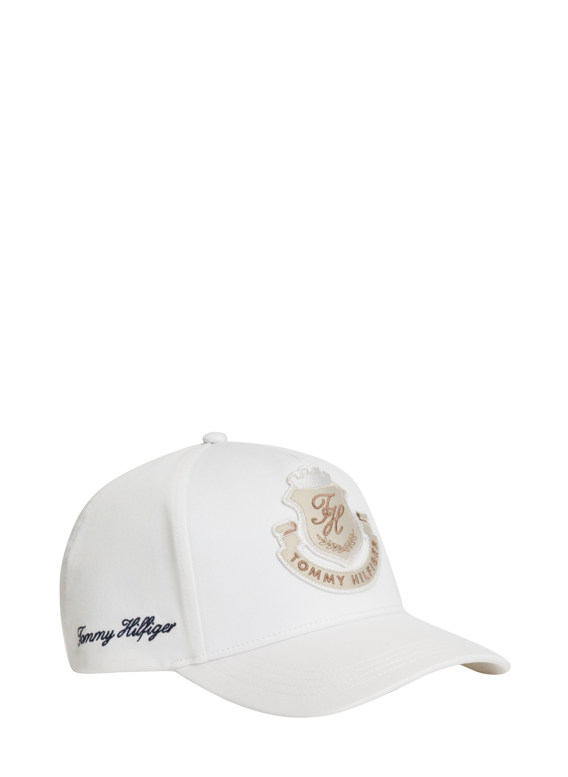 Casquette à logo en coton mélangé TOMMY HILFIGER Blanc