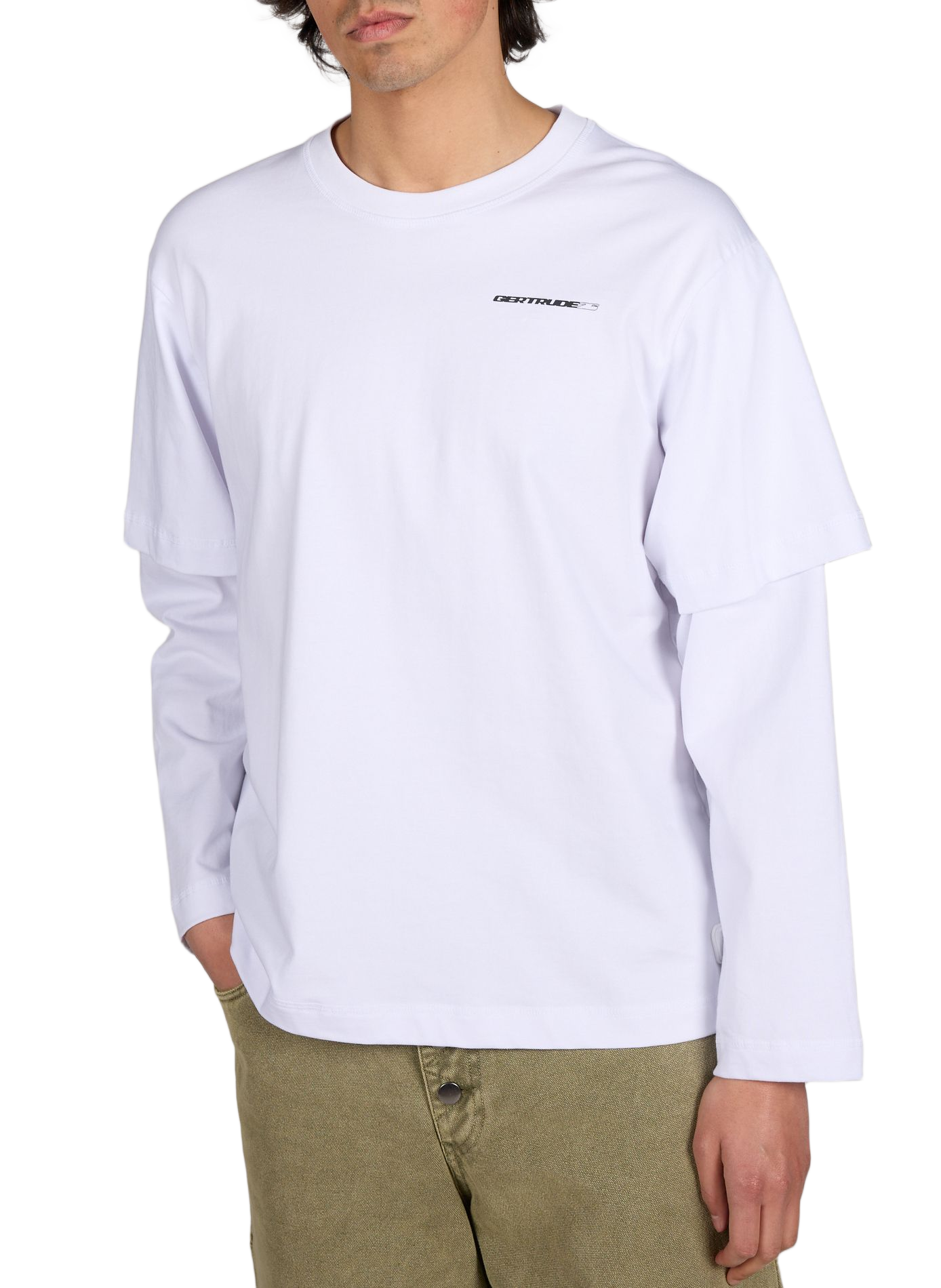 Round neck cotton t-shirt GERTRUDE ET GASTON White