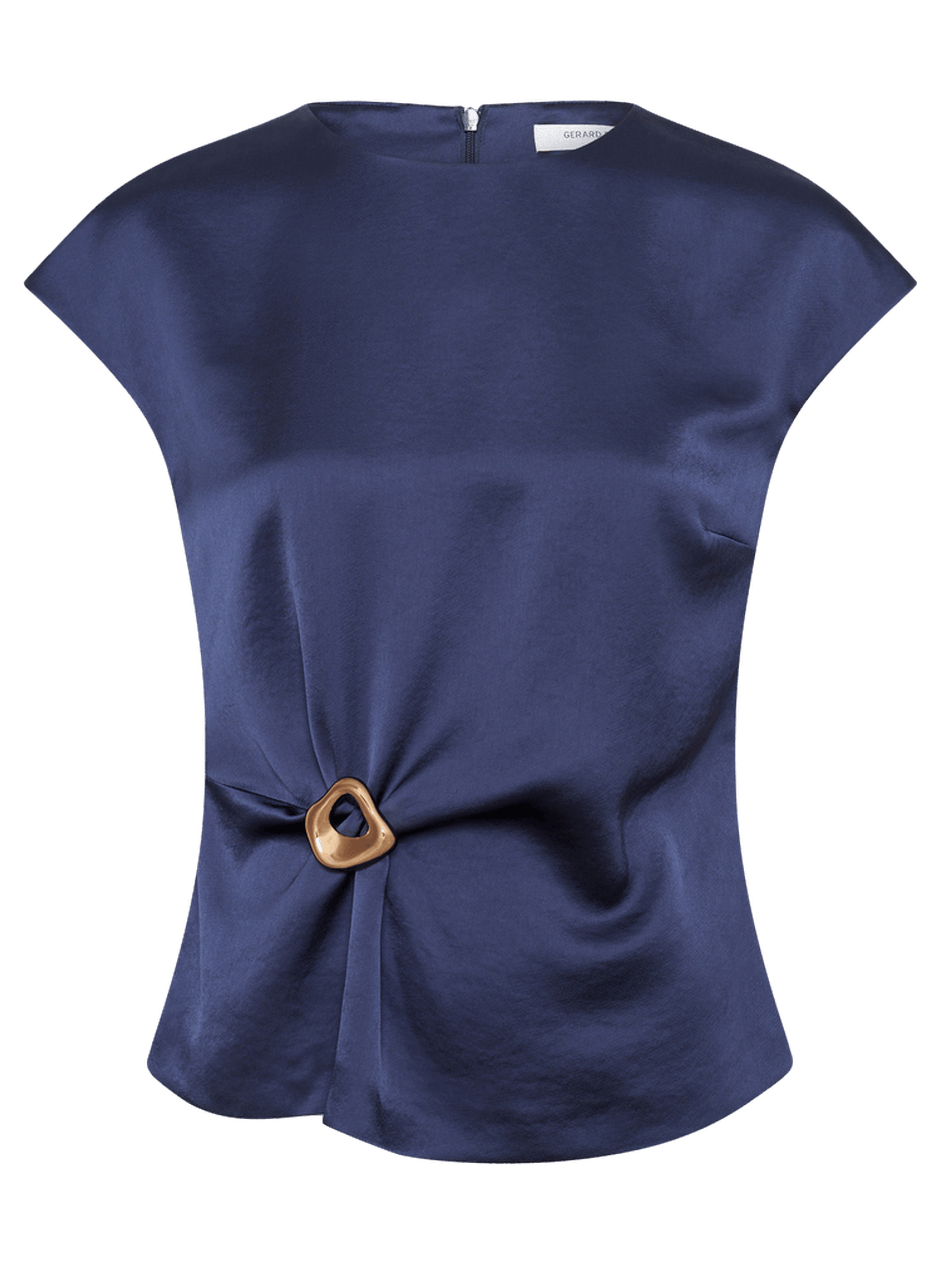 Top drapé à bijou doré - claudie GERARD DAREL Bleu
