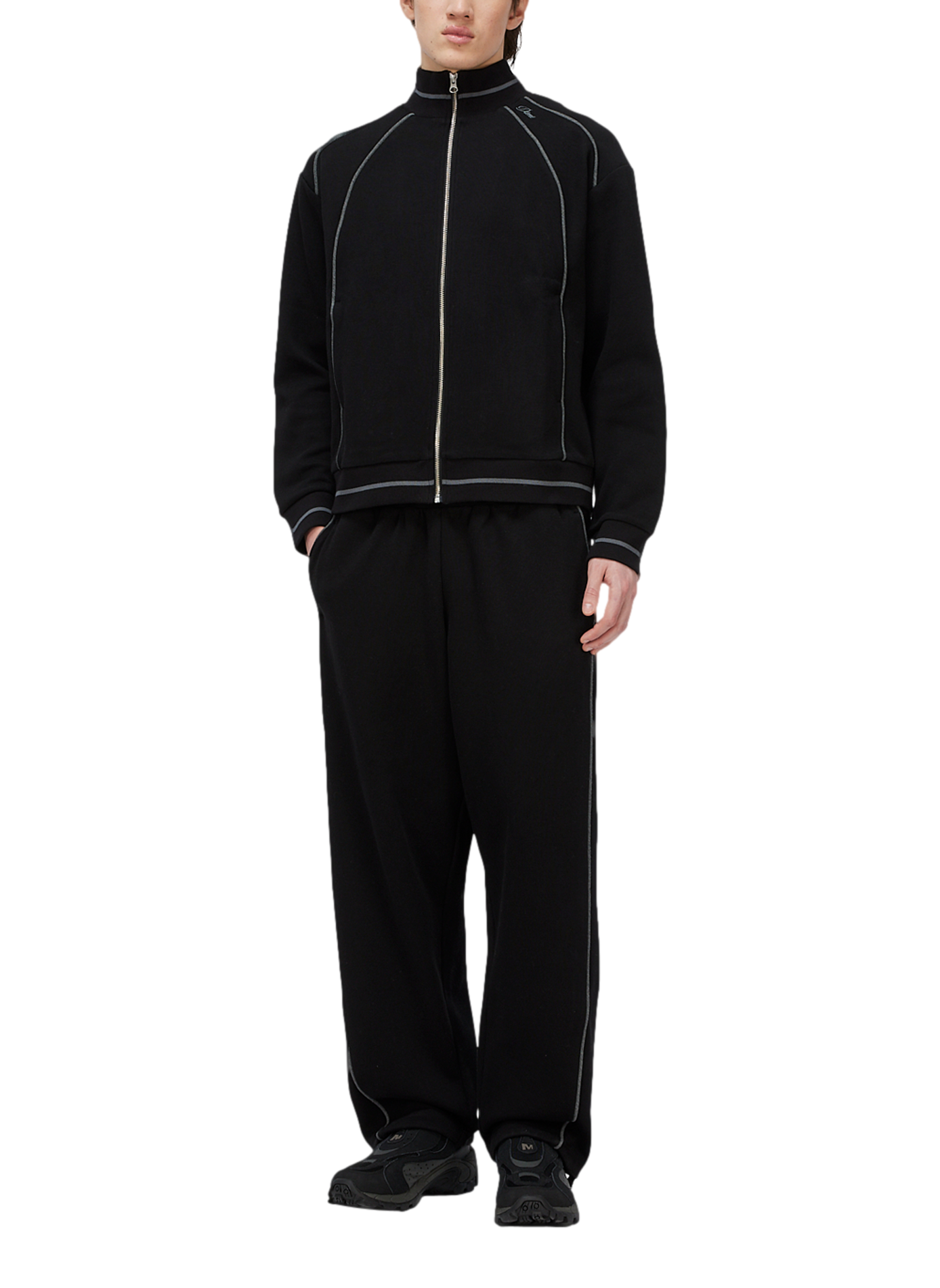 Weite Jacke mit Stehkragen aus Baumwollmischung DIME Schwarz