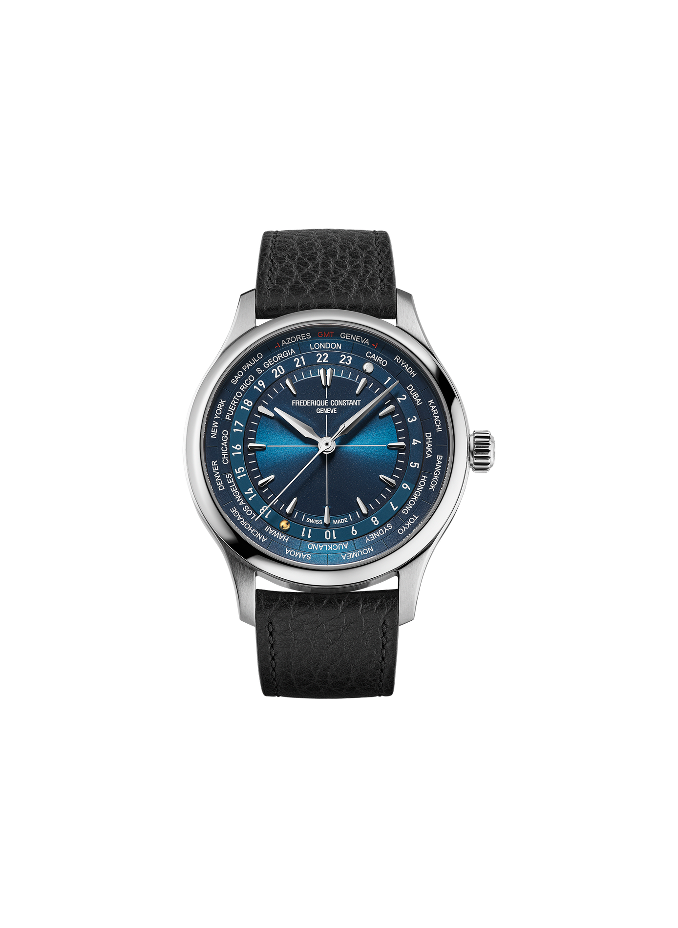 Montre automatique en acier inoxydable FREDERIQUE CONSTANT Bleu