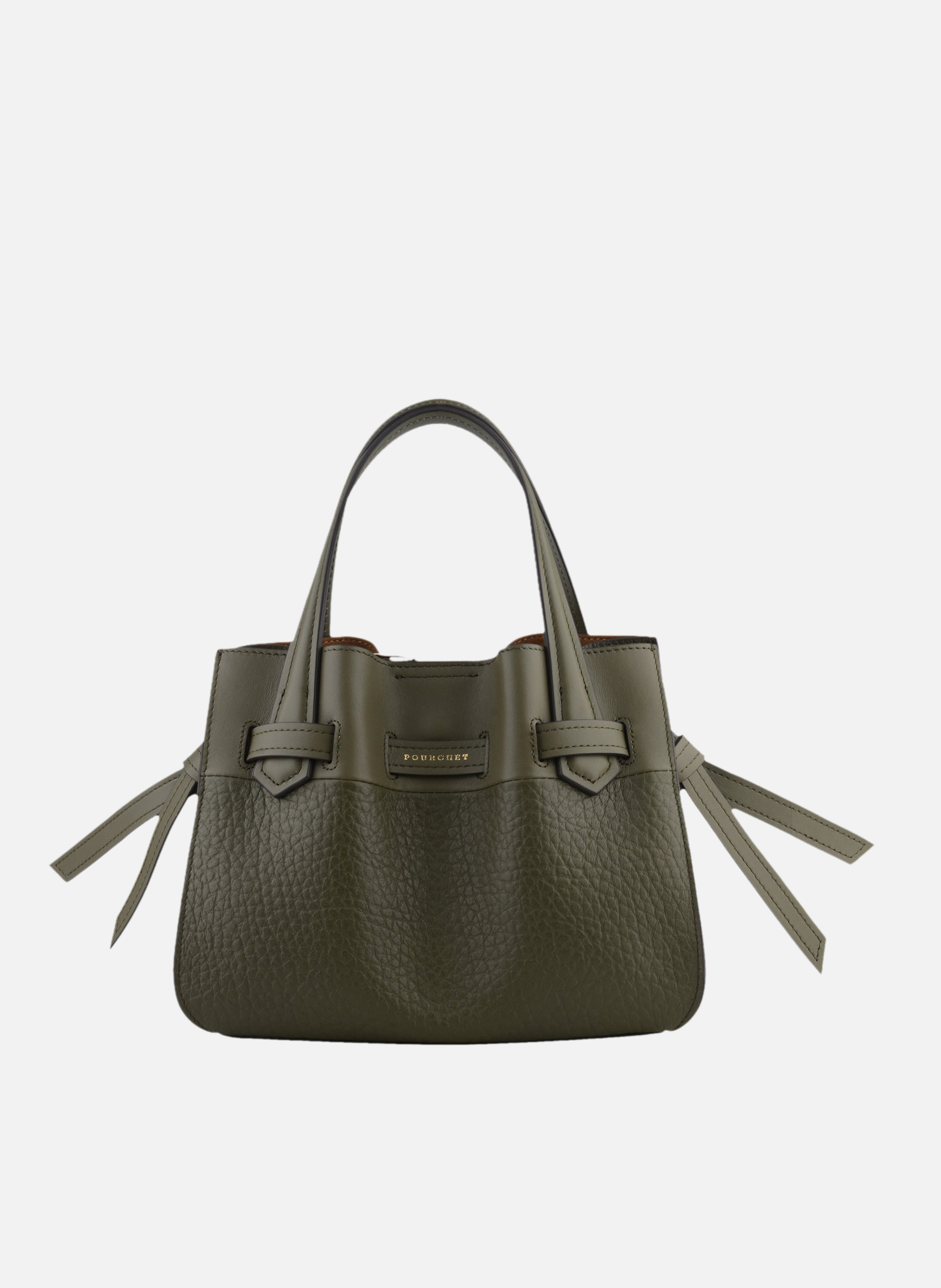 Blossom | sac pochette en cuir POURCHET Kaki