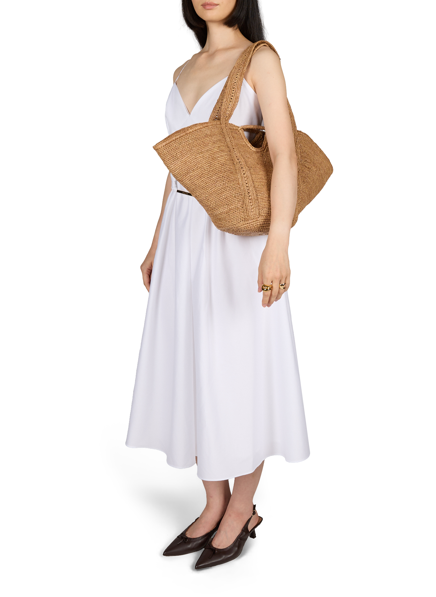 Large raffia Sole bag AMARRE Beige