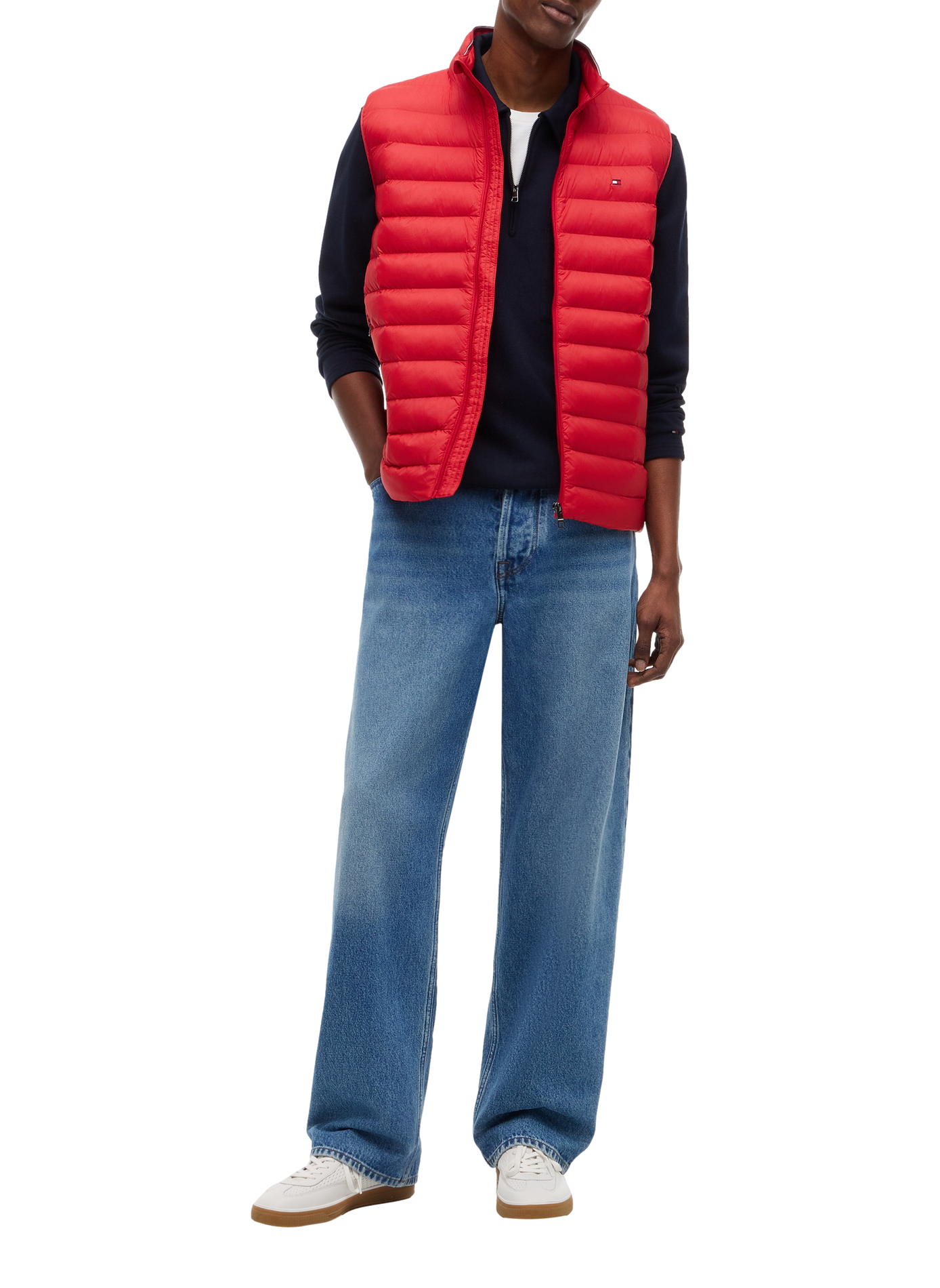 Compressibele waterafstotende bodywarmer TOMMY HILFIGER Rood