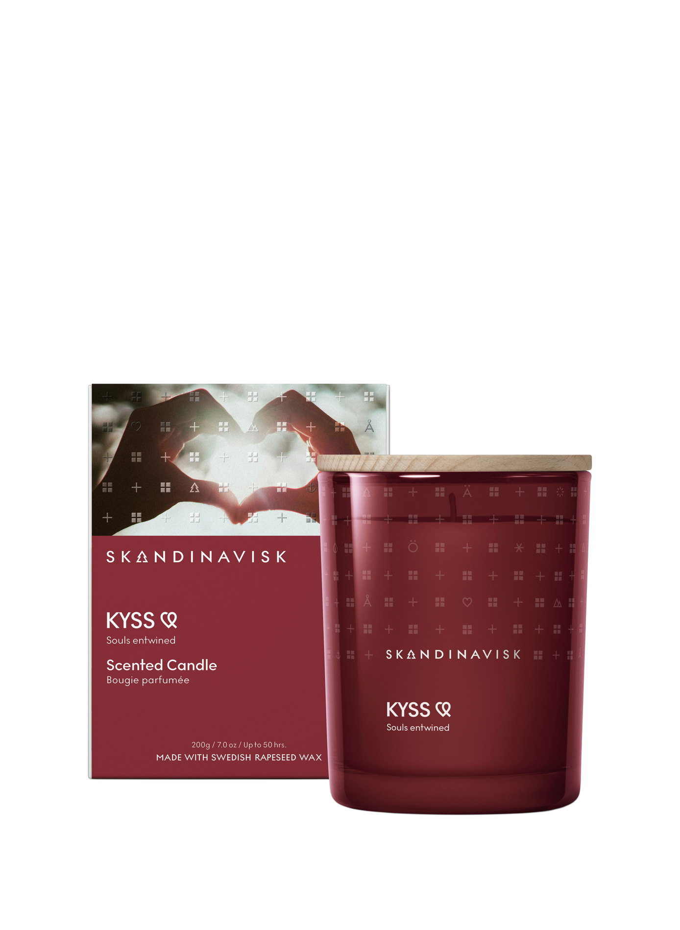 Bougie parfumée Kyss 200g SKANDINAVISK Rouge
