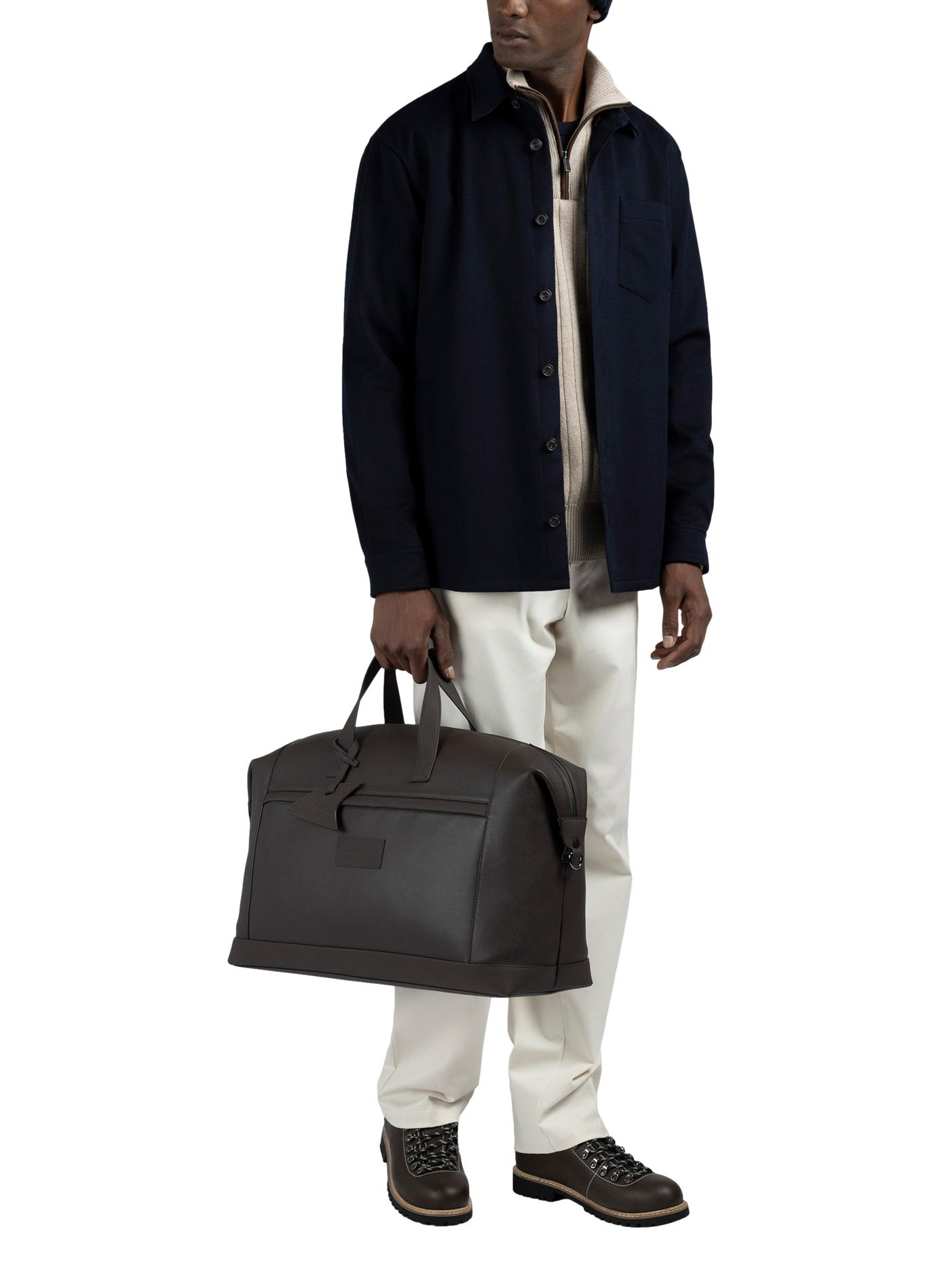 Straight cut high neck wool blend sweater PAUL & SHARK Beige