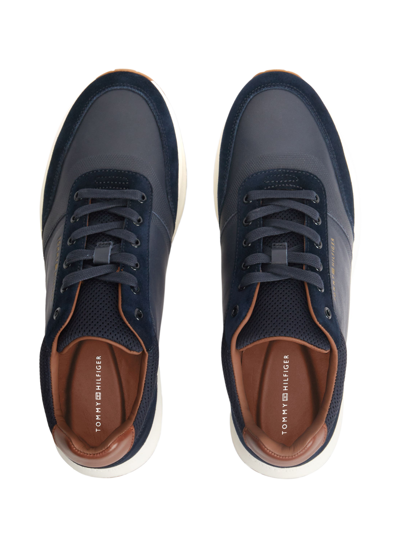 Low-top leather sneakers TOMMY HILFIGER Blue