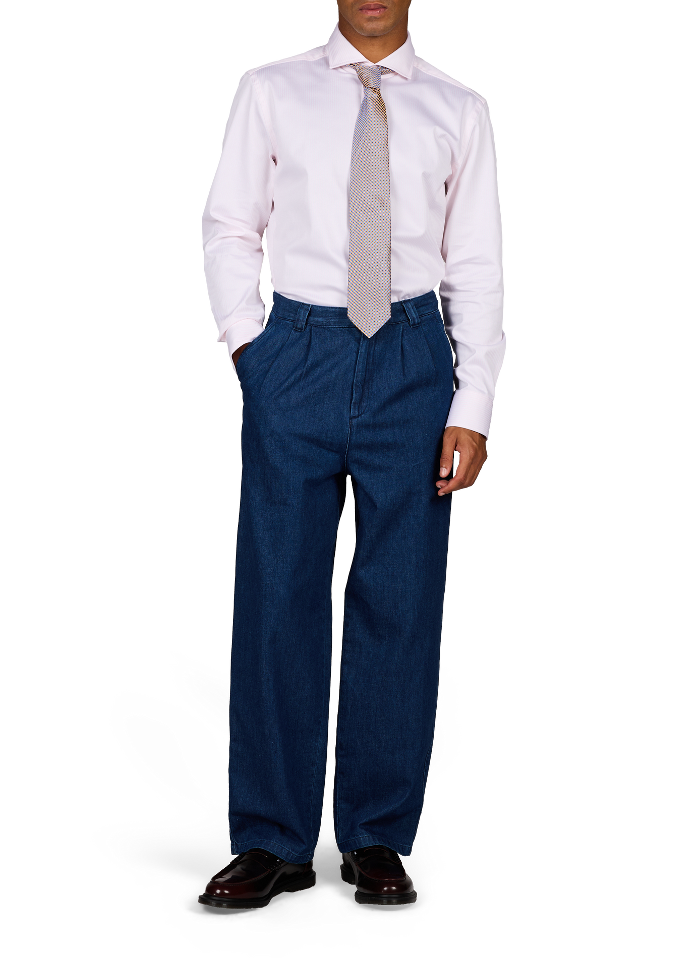 Wijde katoenen jeans A.P.C. Blauw