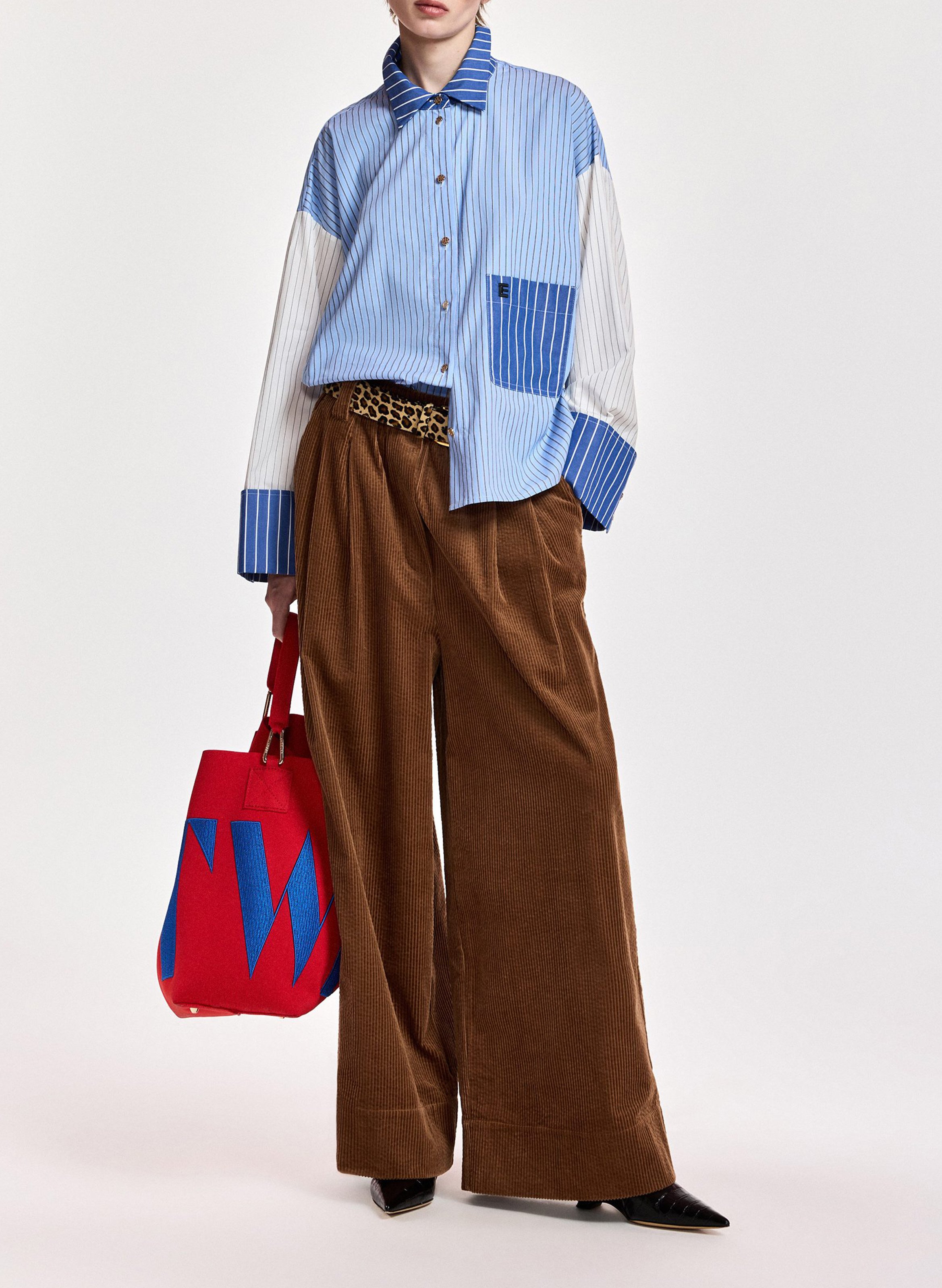 Chemise oversize en coton bio kovid ESSENTIEL ANTWERP Blanc