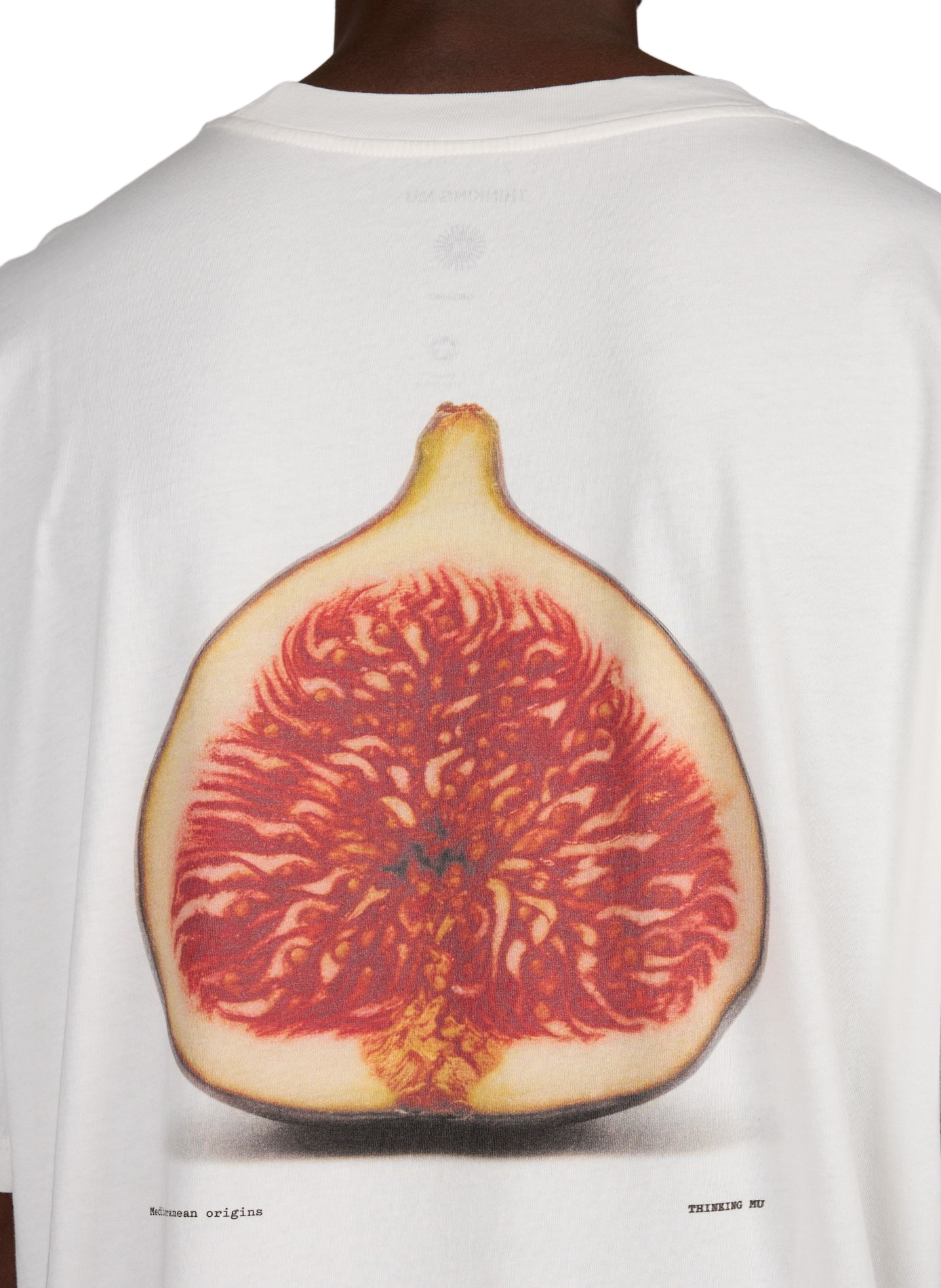 Straight fit round neck printed t-shirt THINKING MU White