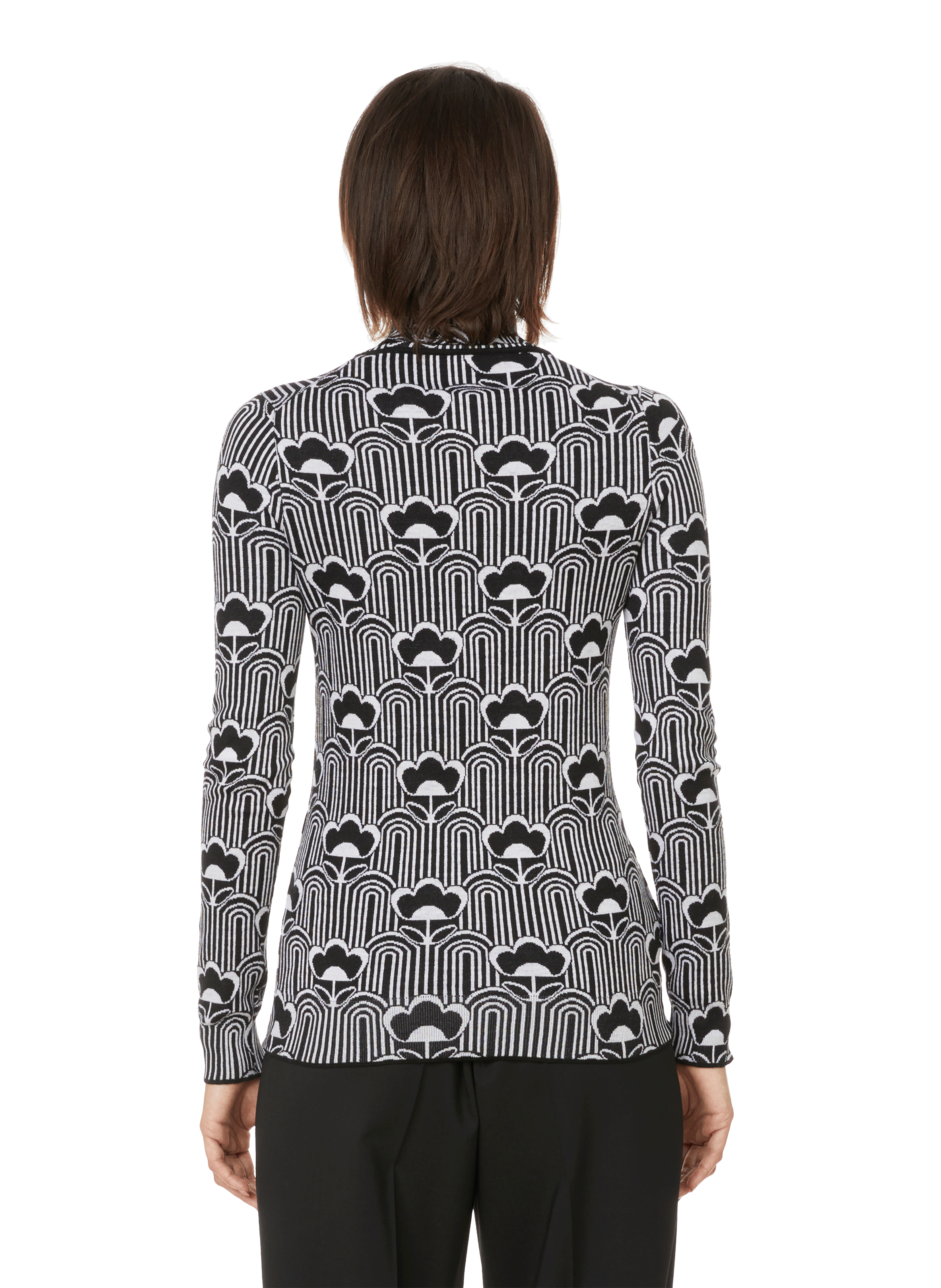 Pullover mit Print aus Schurwolle PRADA Mehrfarbig