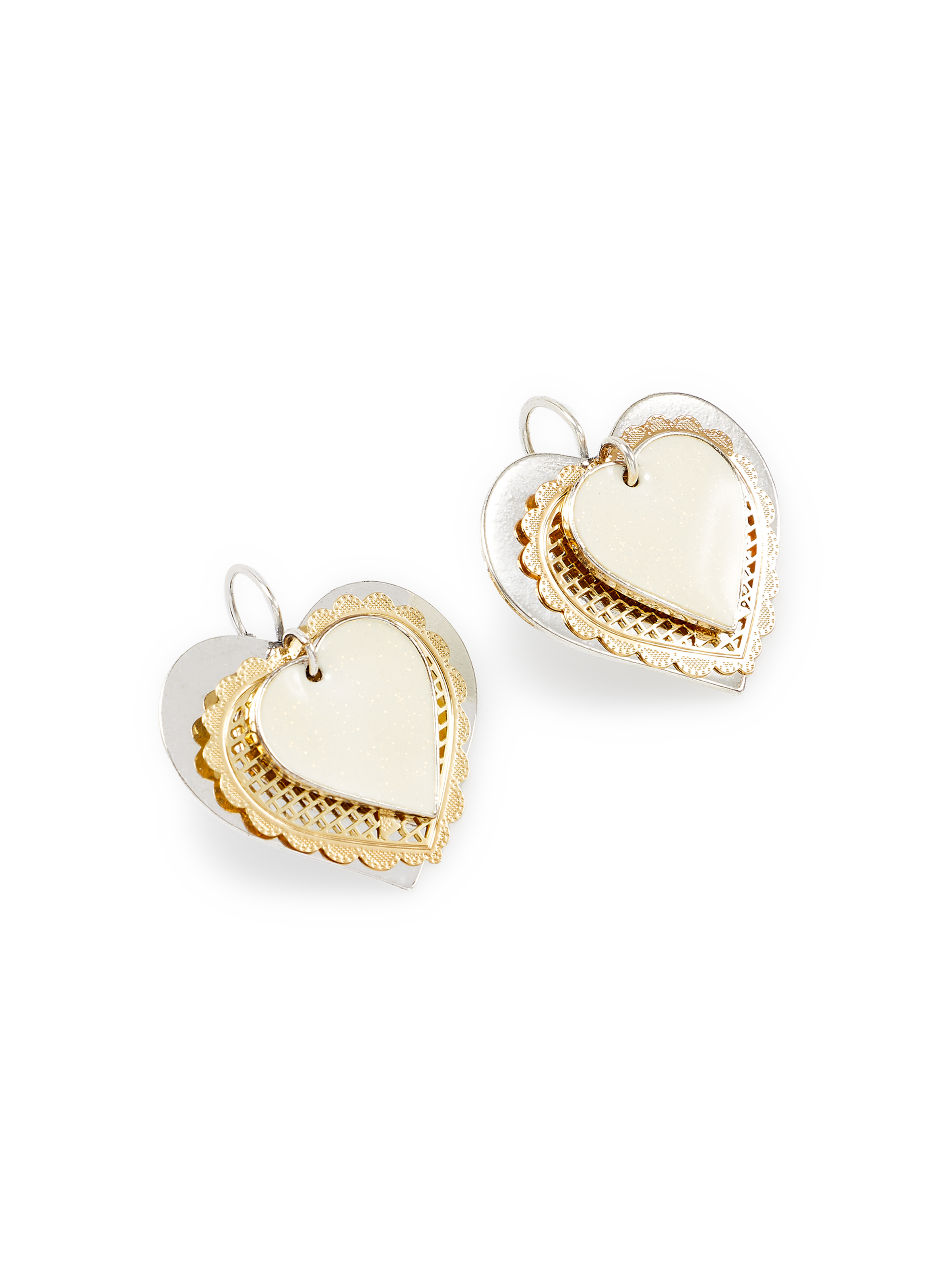 Boucles d'oreille médaillons Coeur