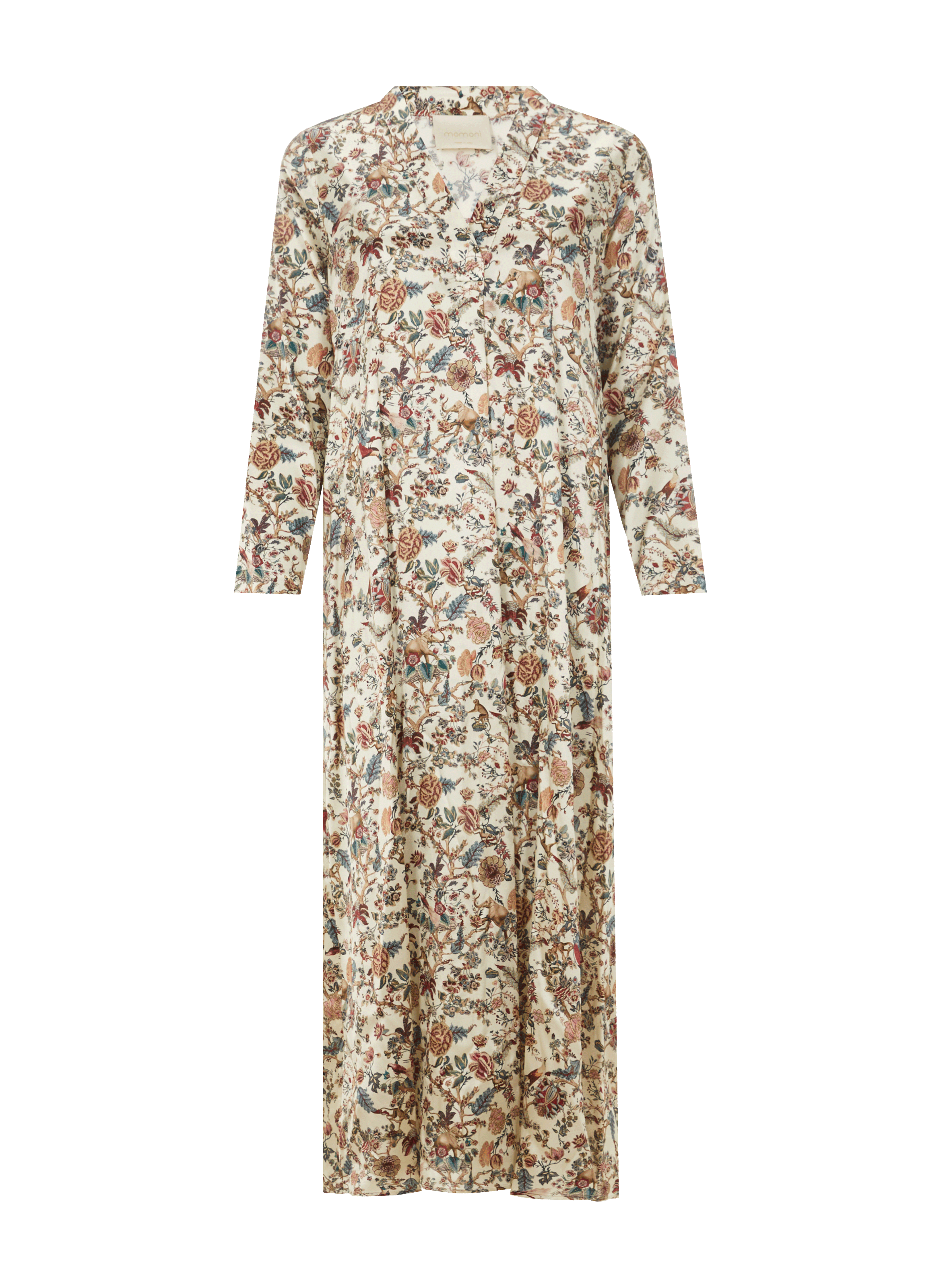 Robe longue à imprimé en soie