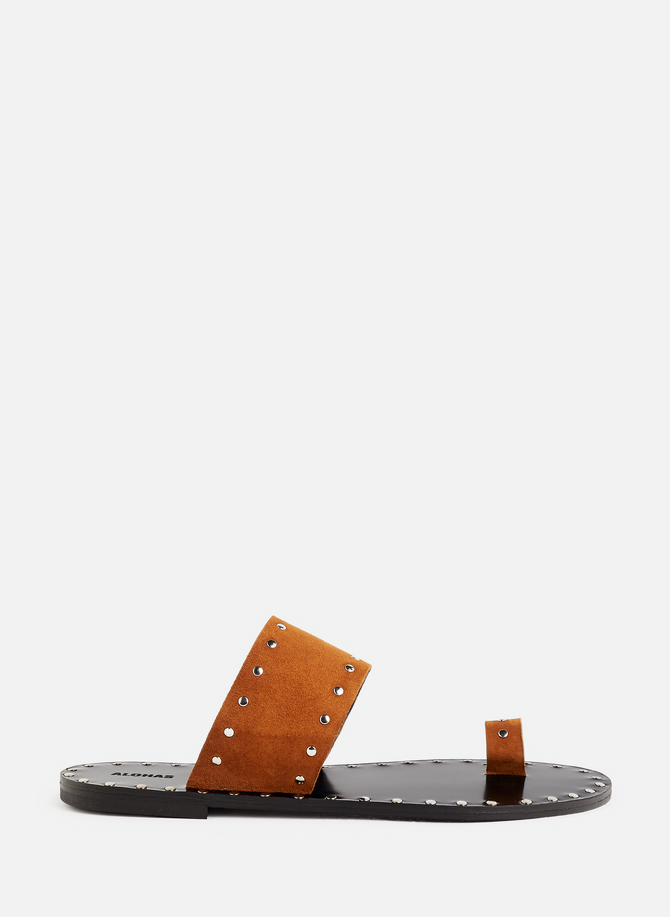Riley flat mules in ALOHAS leather