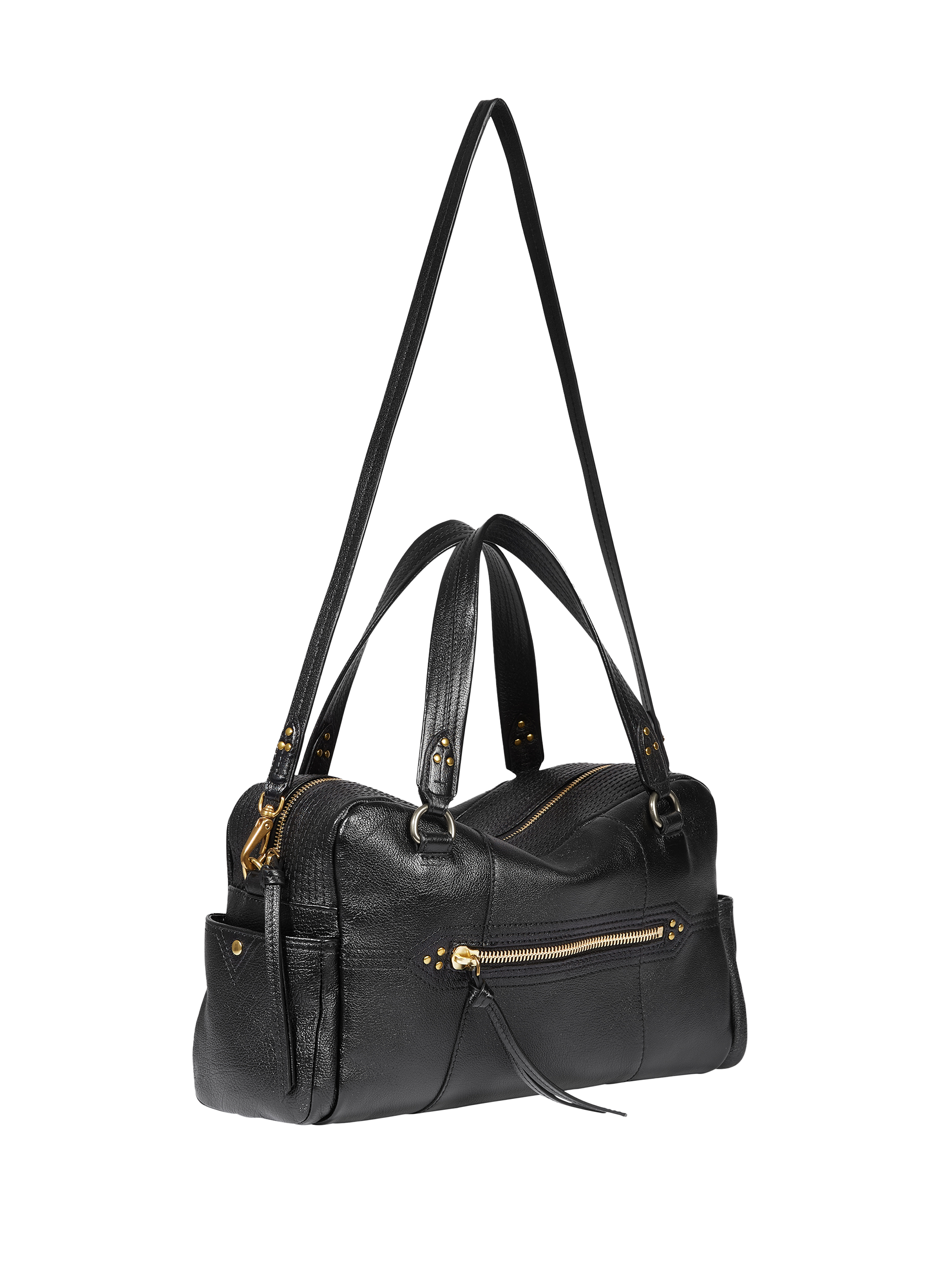 Lucky Bowling buffalo leather handbag JÉRÔME DREYFUSS Black