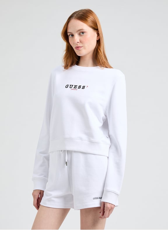 Cotton sweatshirt White by GUESS GUESS Cotton sweatshirt White