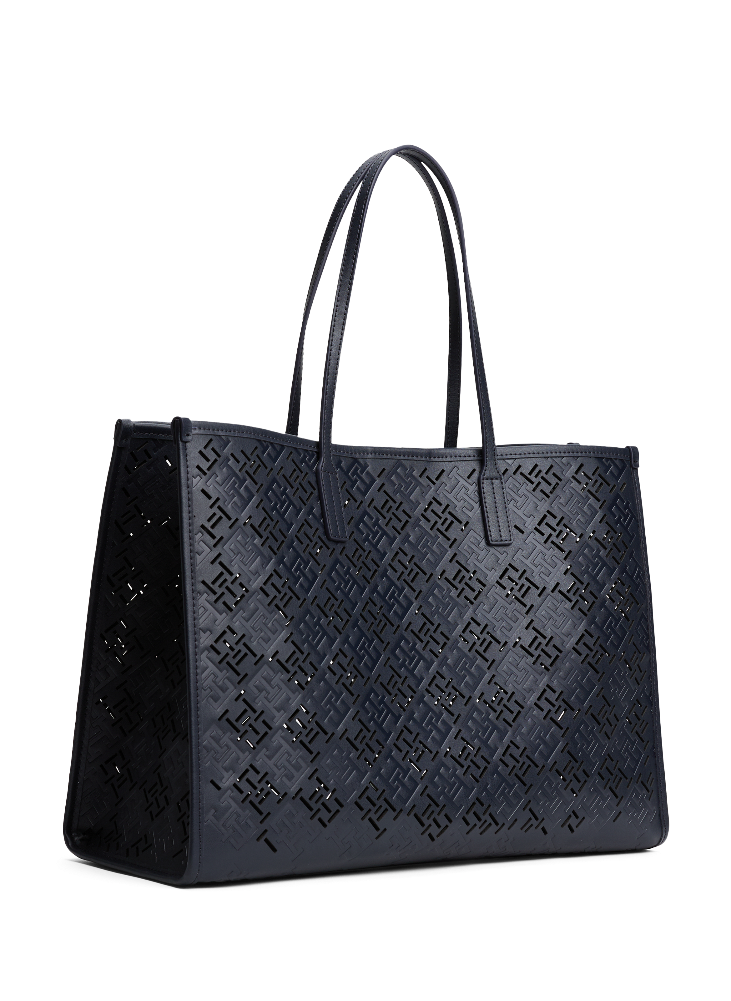 Sac cabas City à monogramme  TOMMY HILFIGER Bleu