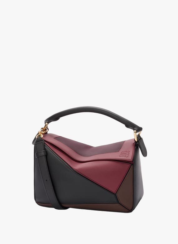 Petit sac Puzzle en cuir de veau - LOEWE x Albers | Noir by LOEWE Petit sac Puzzle en cuir de veau - LOEWE x Albers Noir