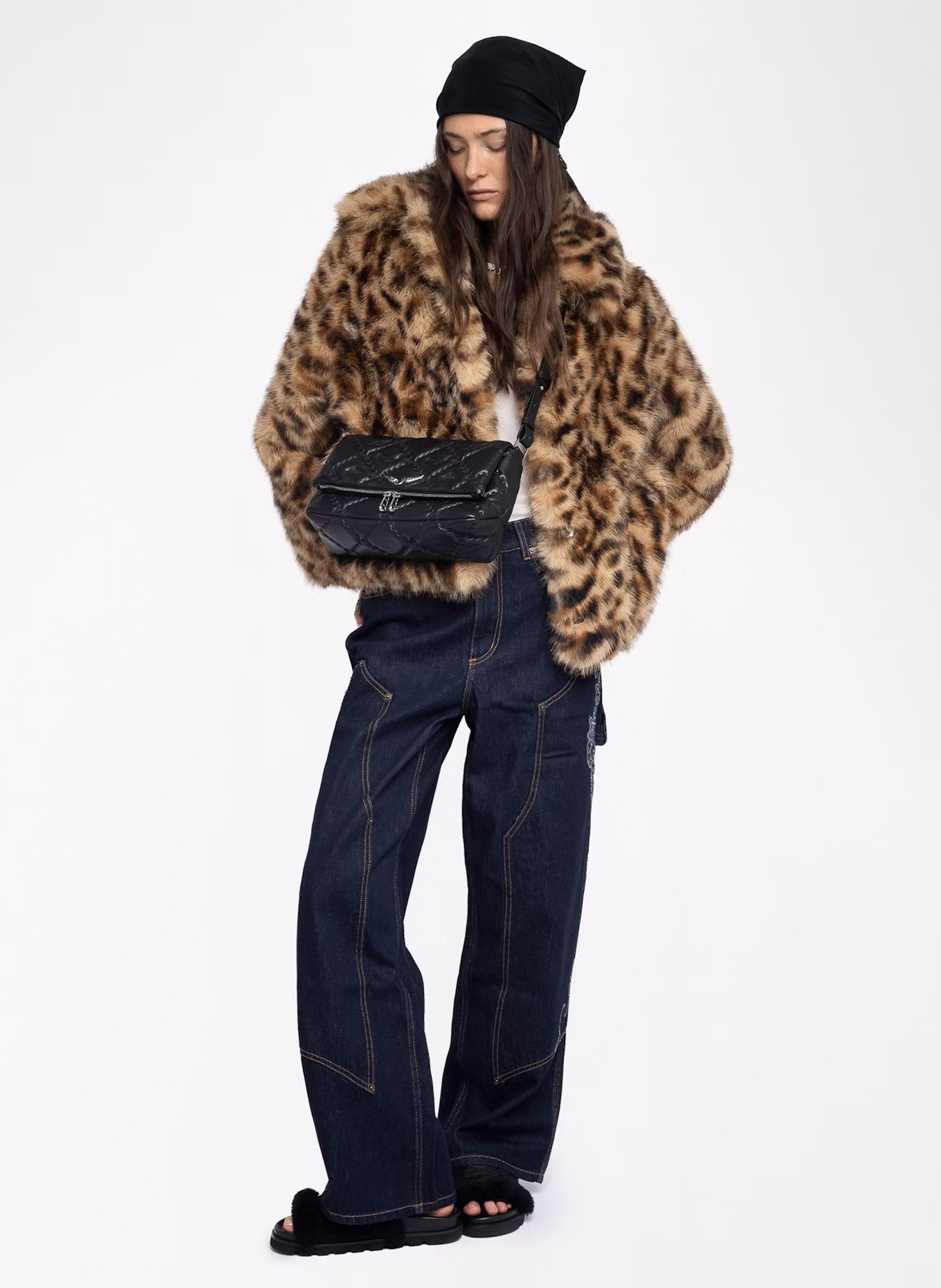 Sac bandoulière en cuir rocky ii ZADIG&VOLTAIRE Noir