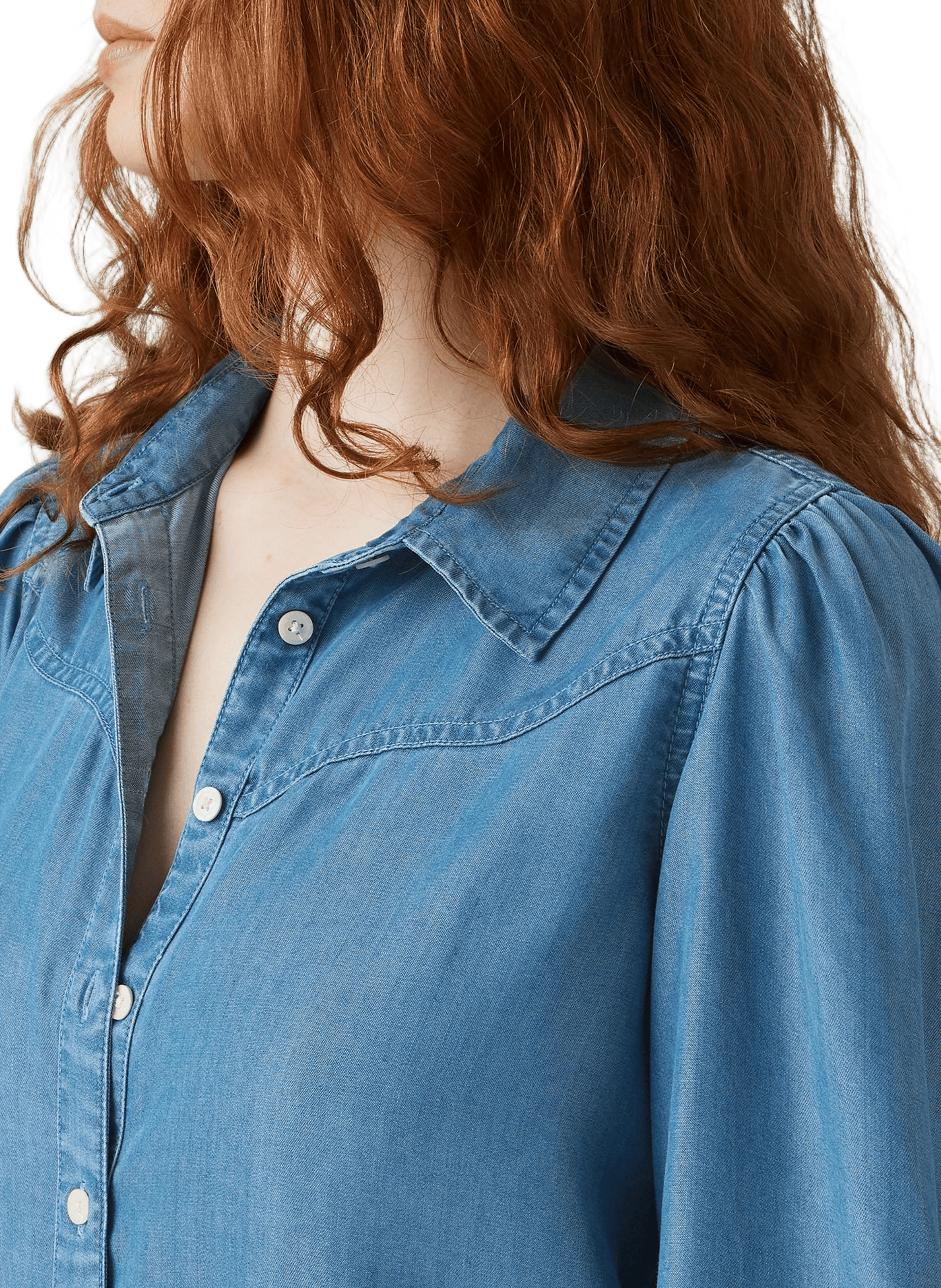 Chemise unie en coton LEVI'S Bleu