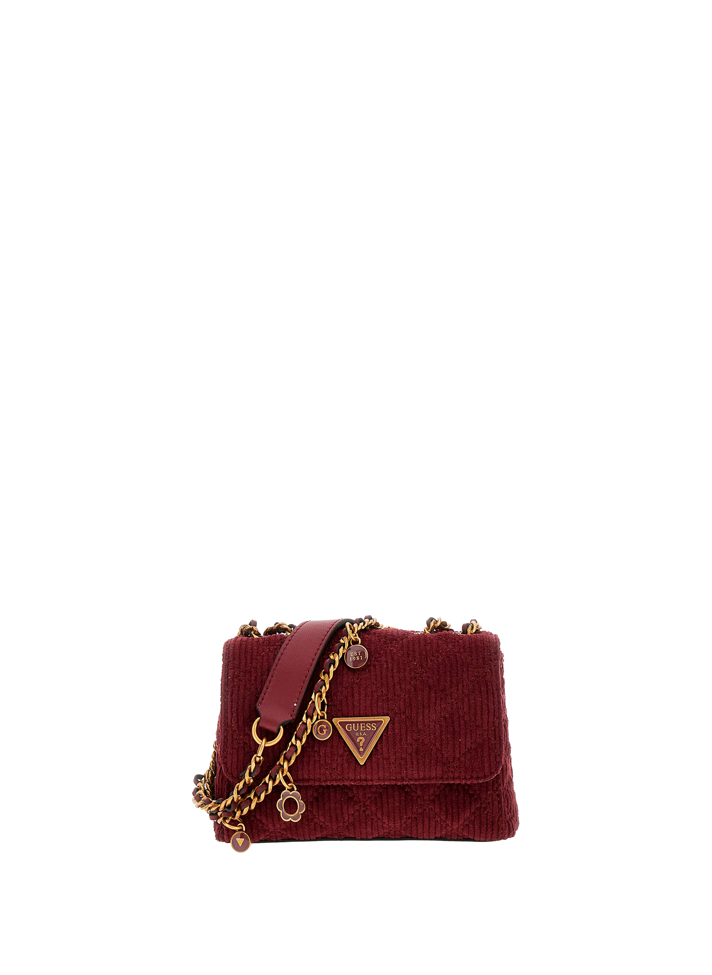 GUESS Sac matelassée en coton mélangée Red