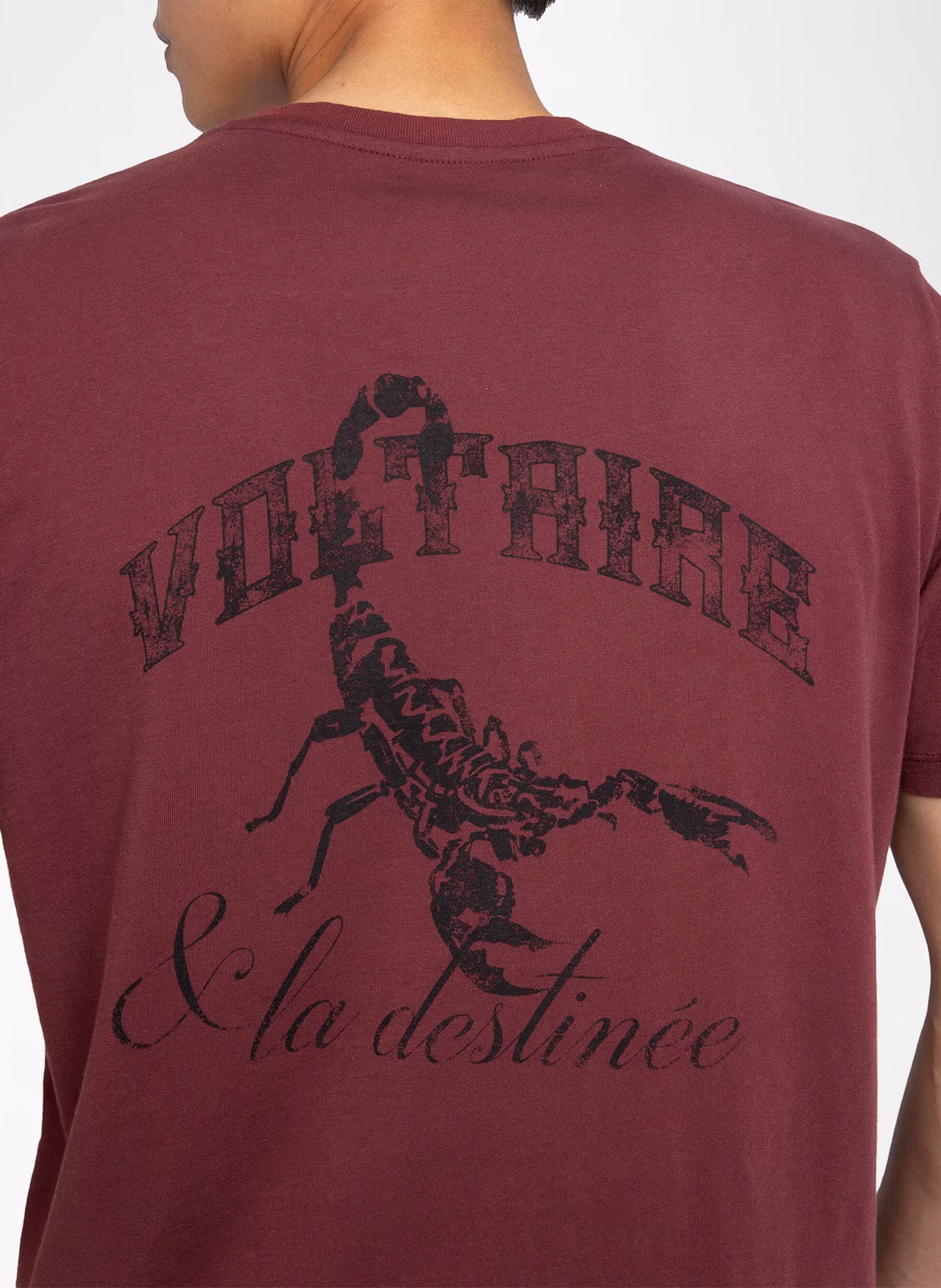 Tee-shirt col rond en coton tommy ZADIG&VOLTAIRE Violet