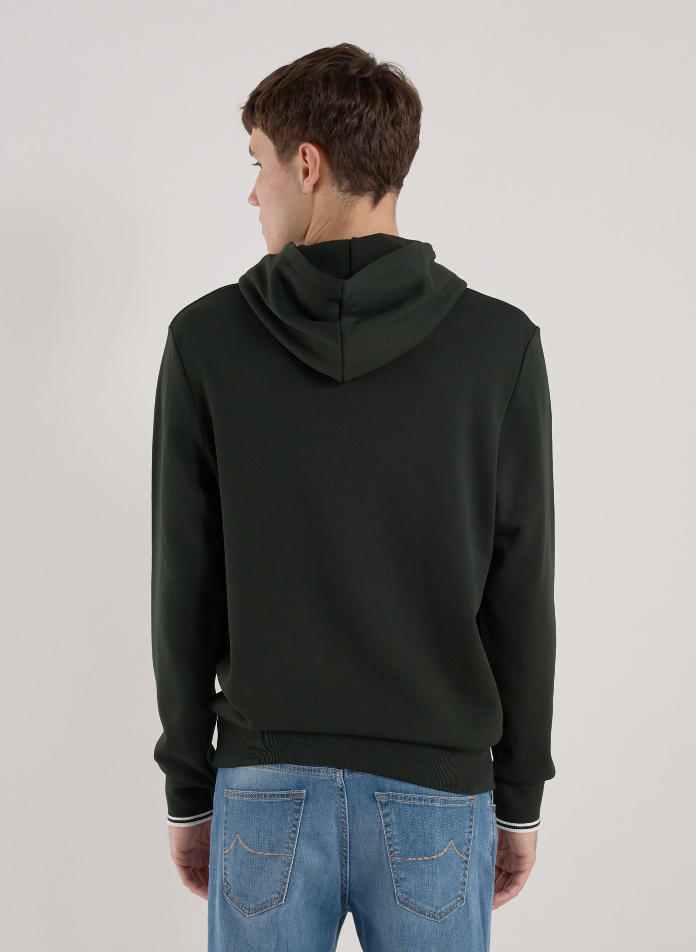 Sweat ample à capuche en coton FRED PERRY Vert