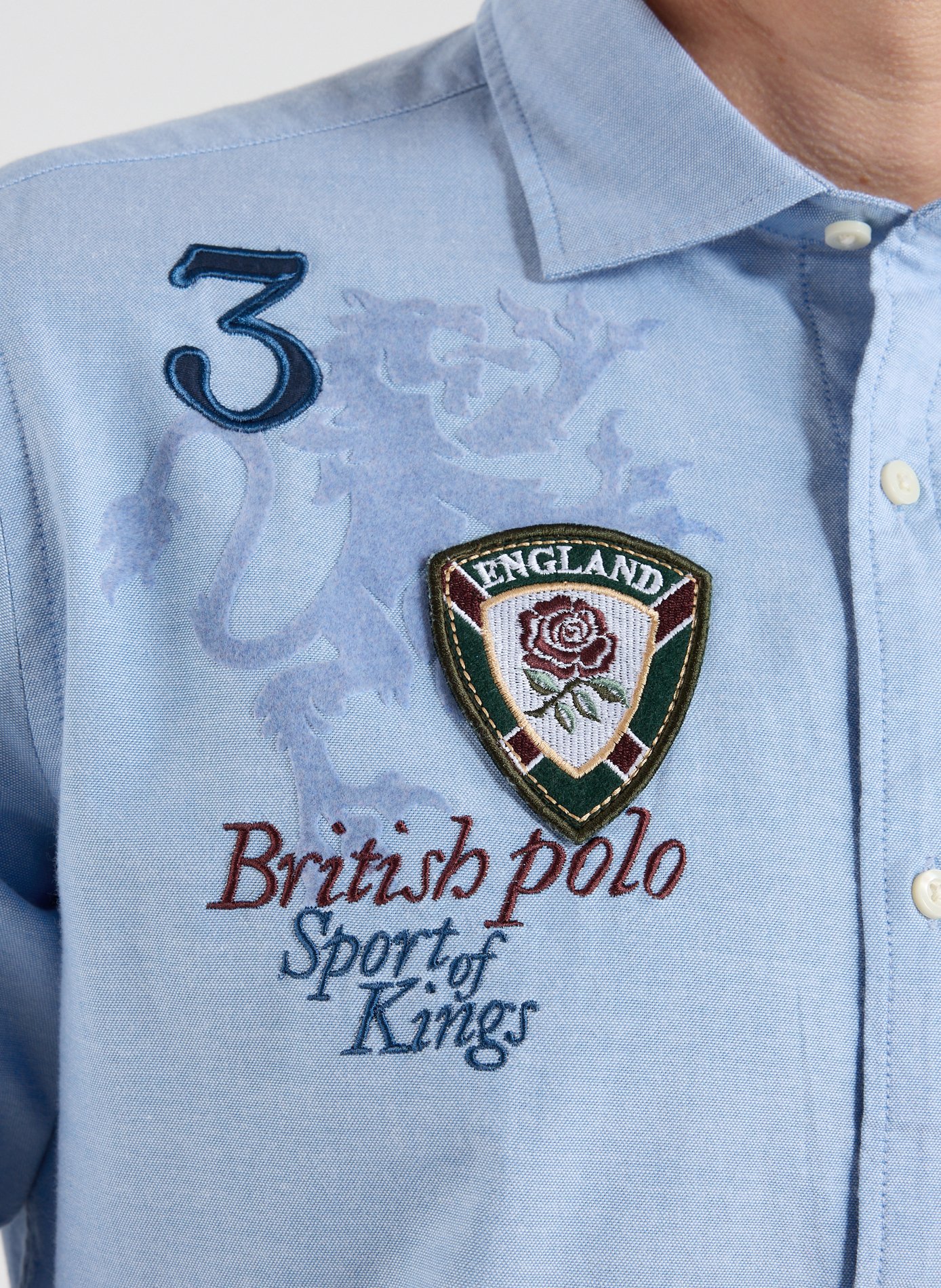 Chemise en coton brodé LA MARTINA Bleu