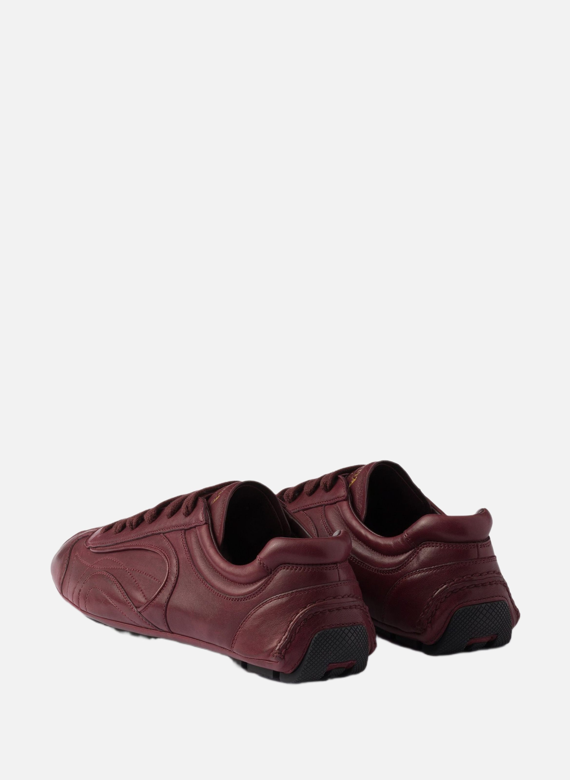 Baskets montecarlo re-edition 2005 en cuir nappa v PRADA Rouge