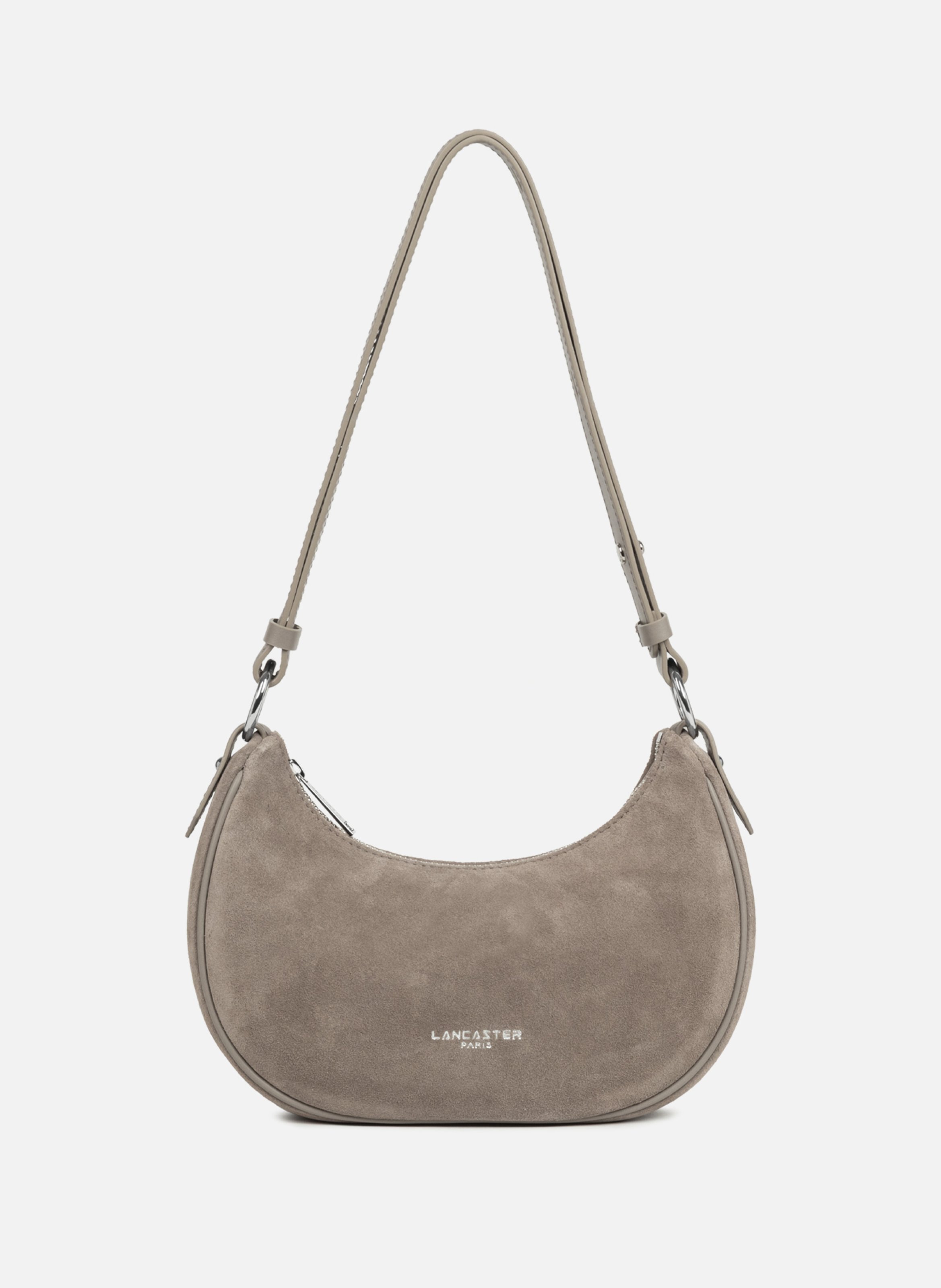LANCASTER Small shoulder bag - Suède Grey