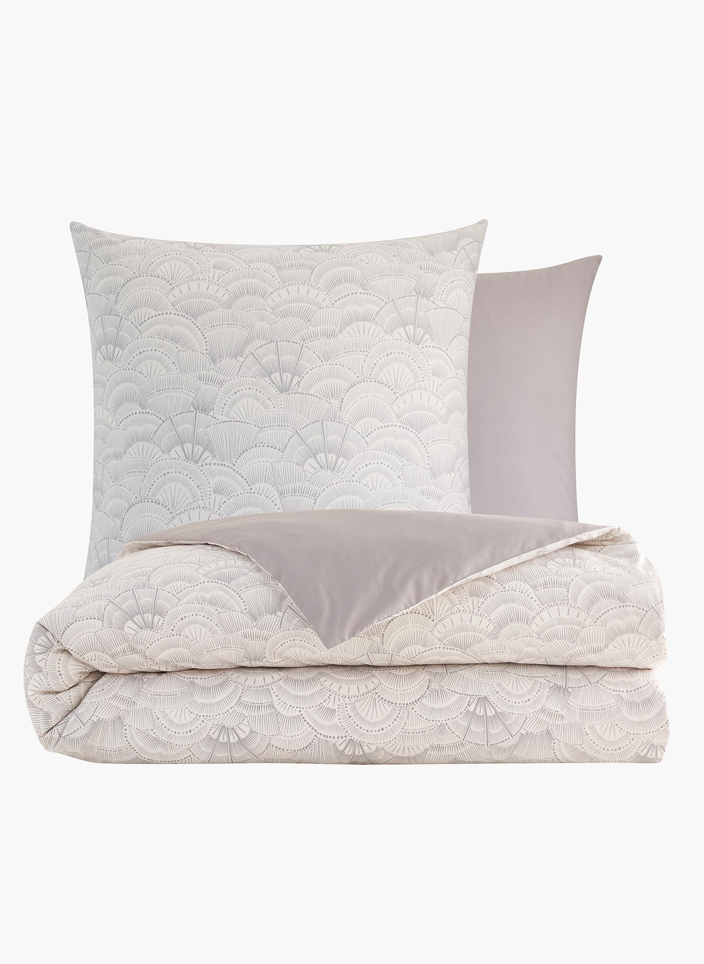 PACK HOUSSE DE COUETTE + TAIE(S) D'OREILLER Cool ANNE DE SOLENE Gris