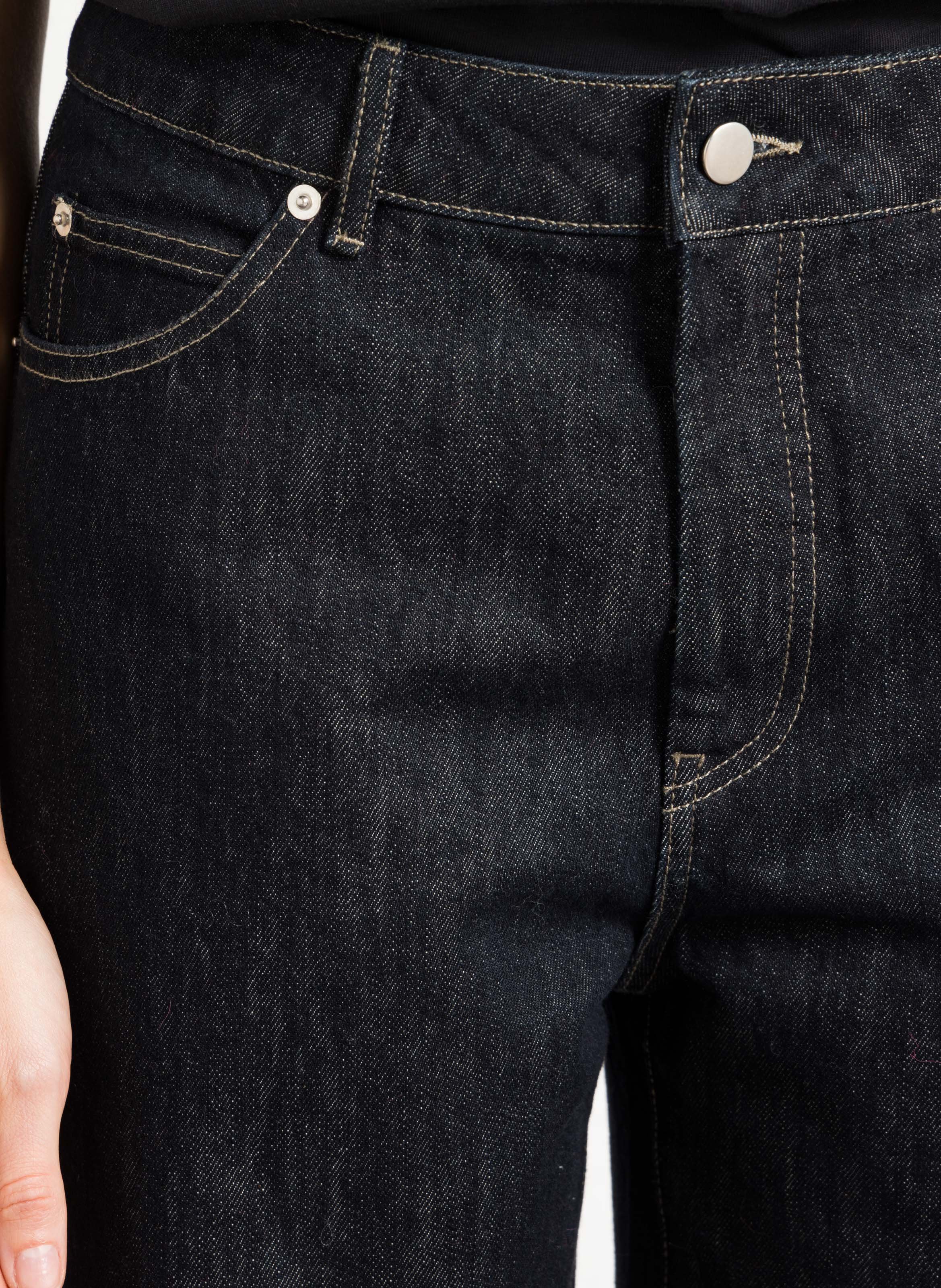 Jean large en coton bio mélangé hunter SOEUR Bleu