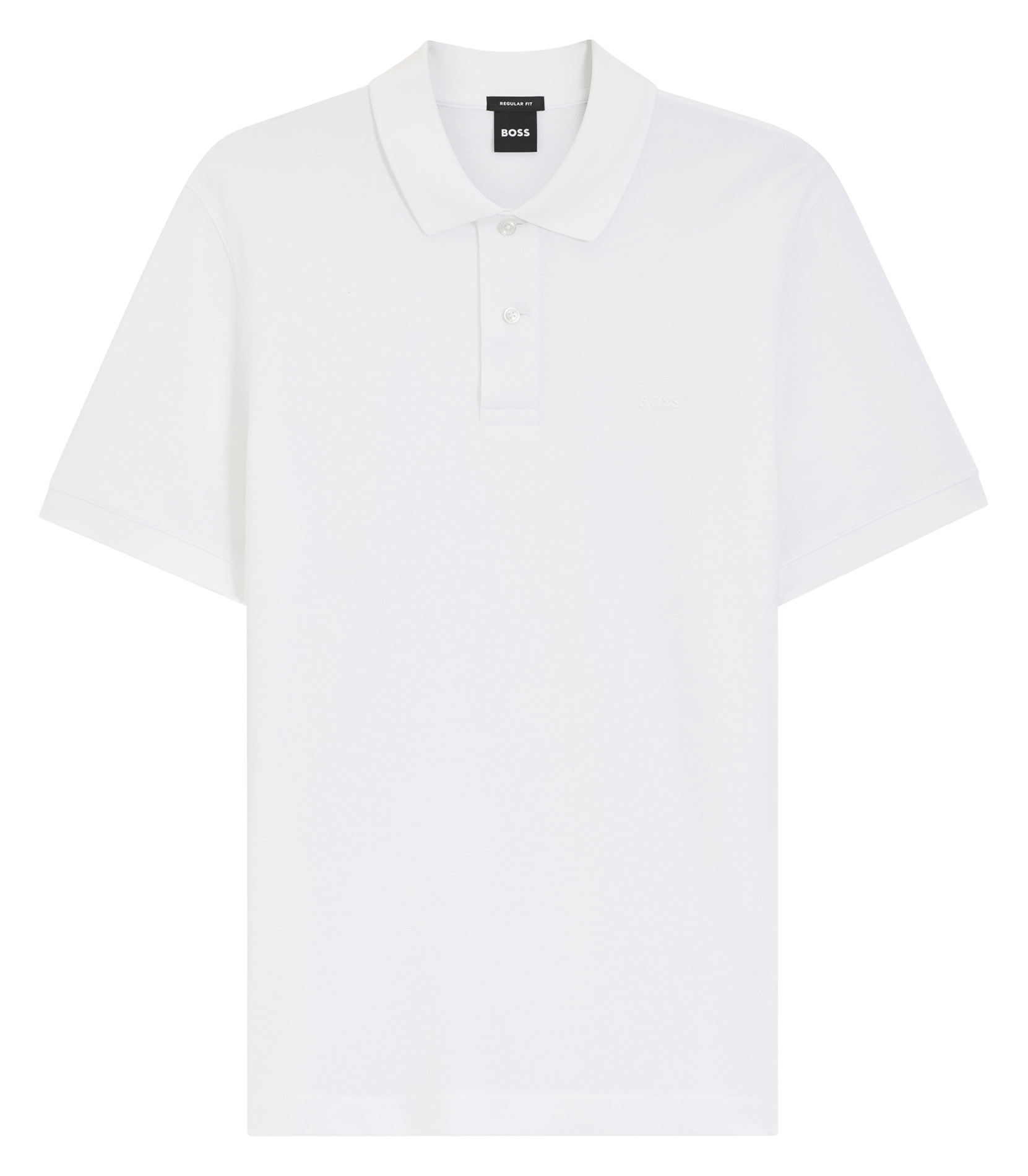 Polo manches courtes droit uni BOSS Blanc
