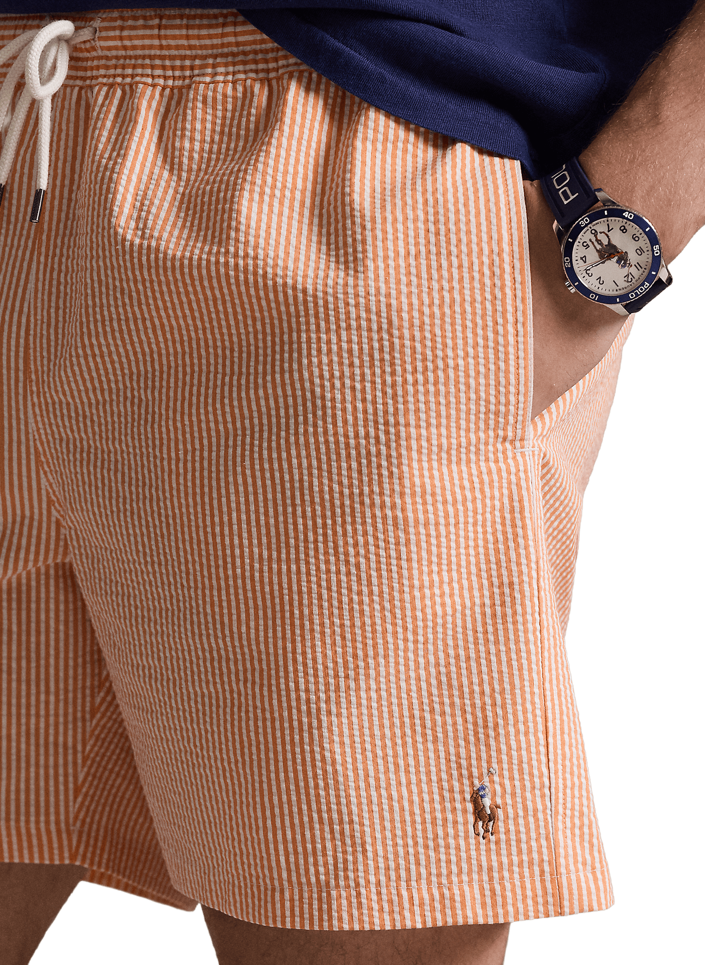 Short de bain rayé POLO RALPH LAUREN Orange